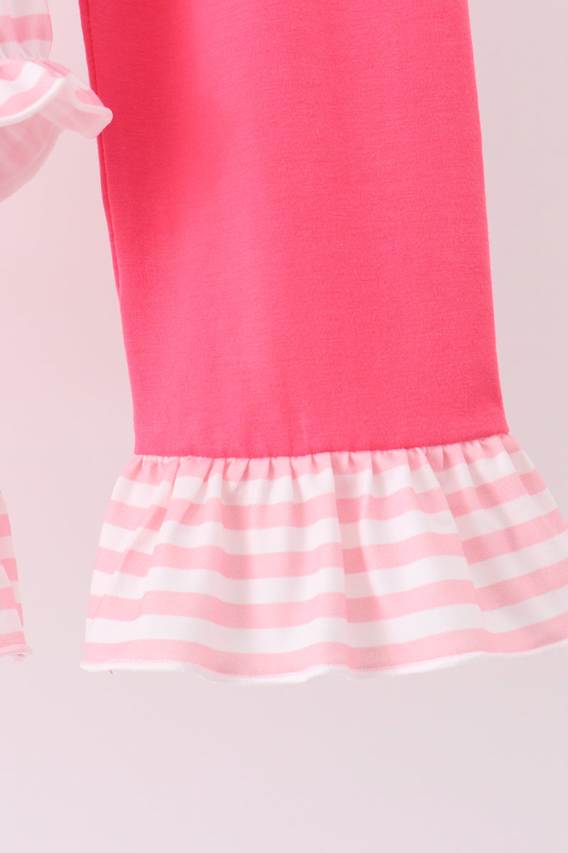 Pink Stripe Princess Pants Set