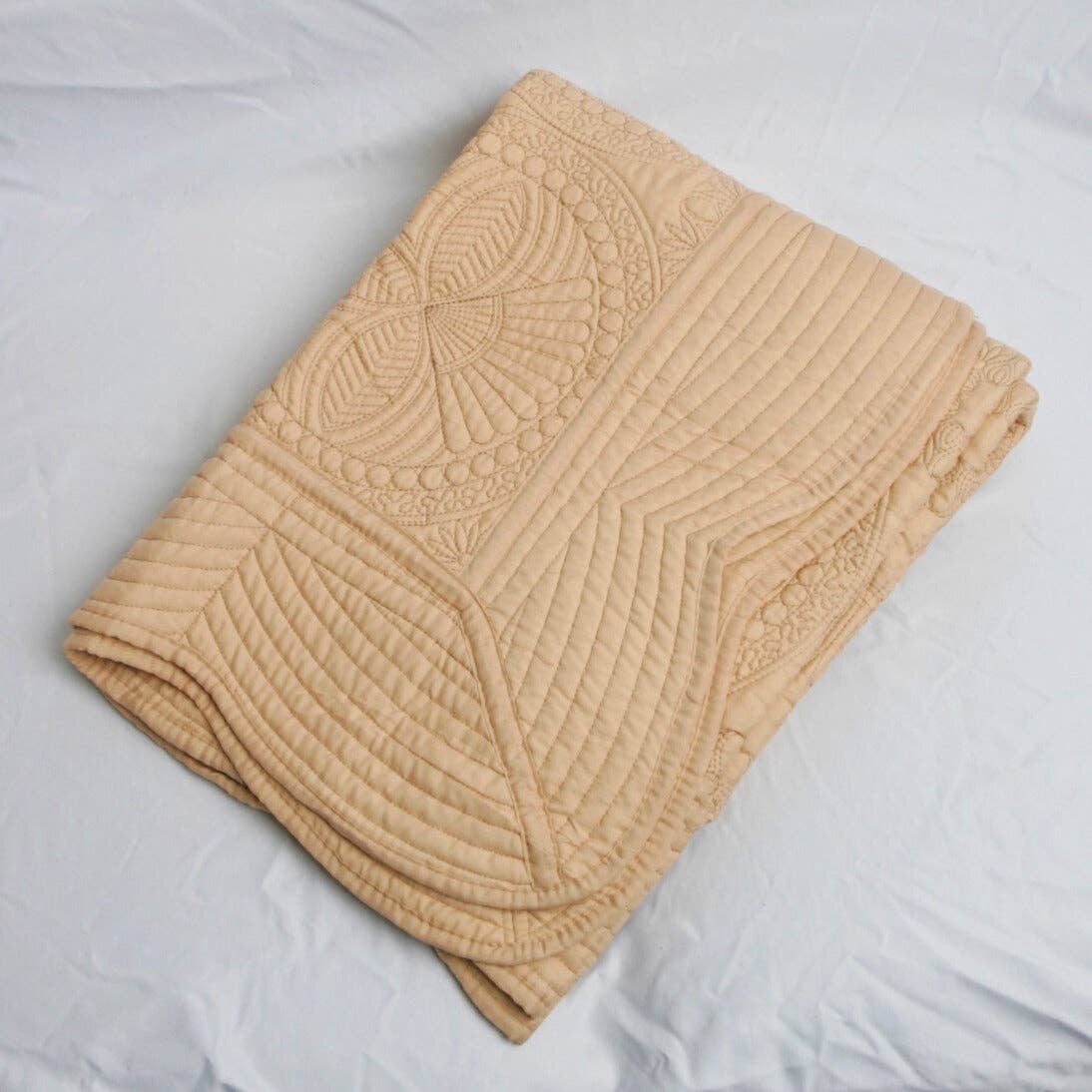 Tan Quilt: Baby Quilt (36" x 46")