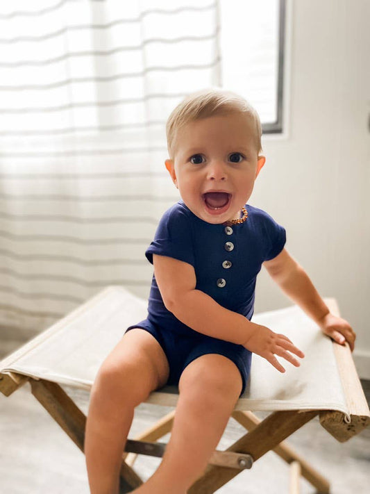 Baby Rompers - Navy Blue