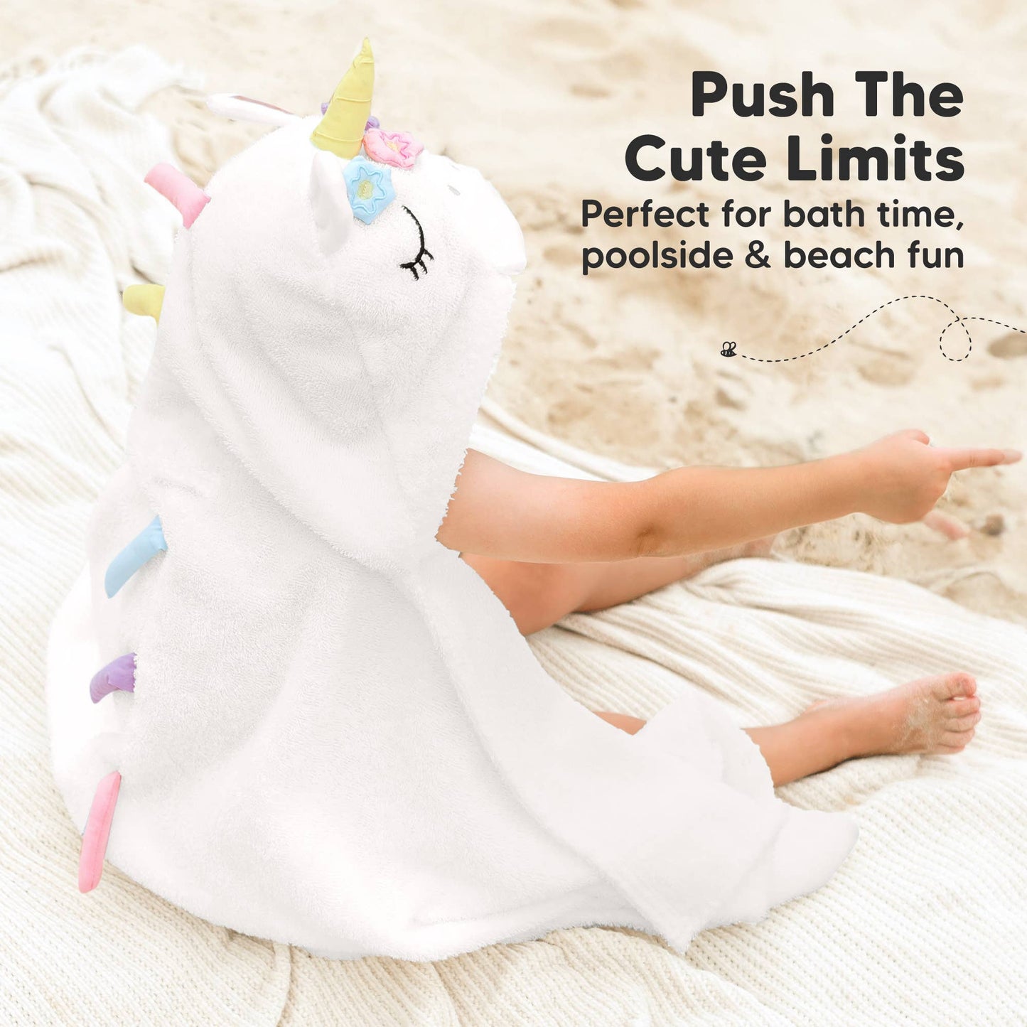 Playpals Hooded Baby Bath Towels for Newborn: Uria