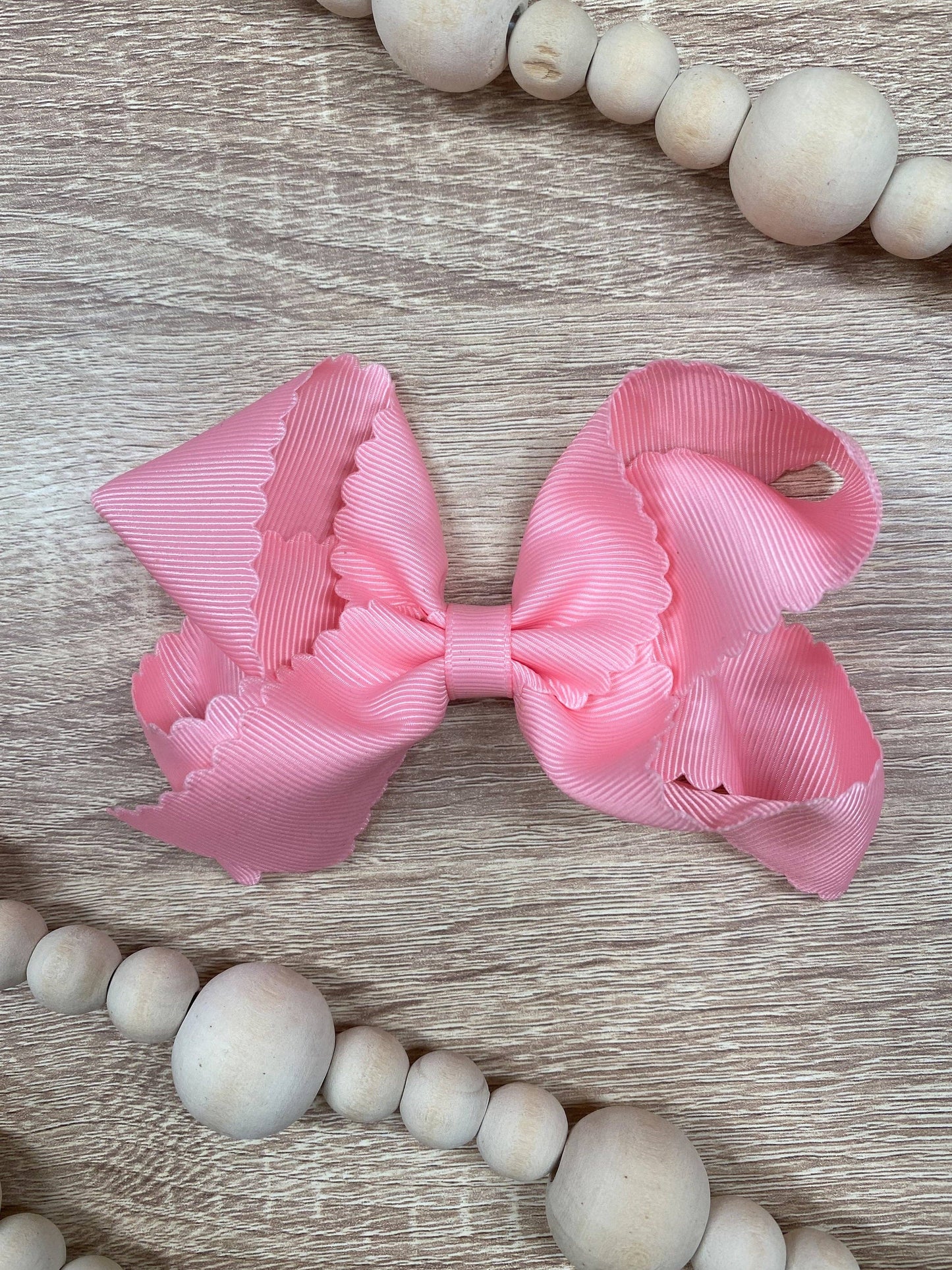 Classic Scalloped Bows - Alligator Clip - 4.5": Royal Blue