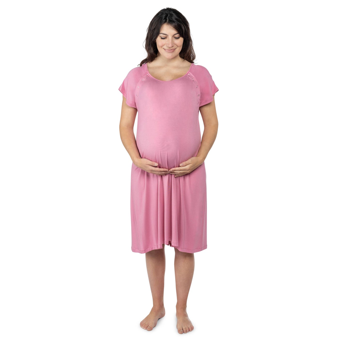 Rose Maternity Mommy Labor and Delivery/ Nursing Gown