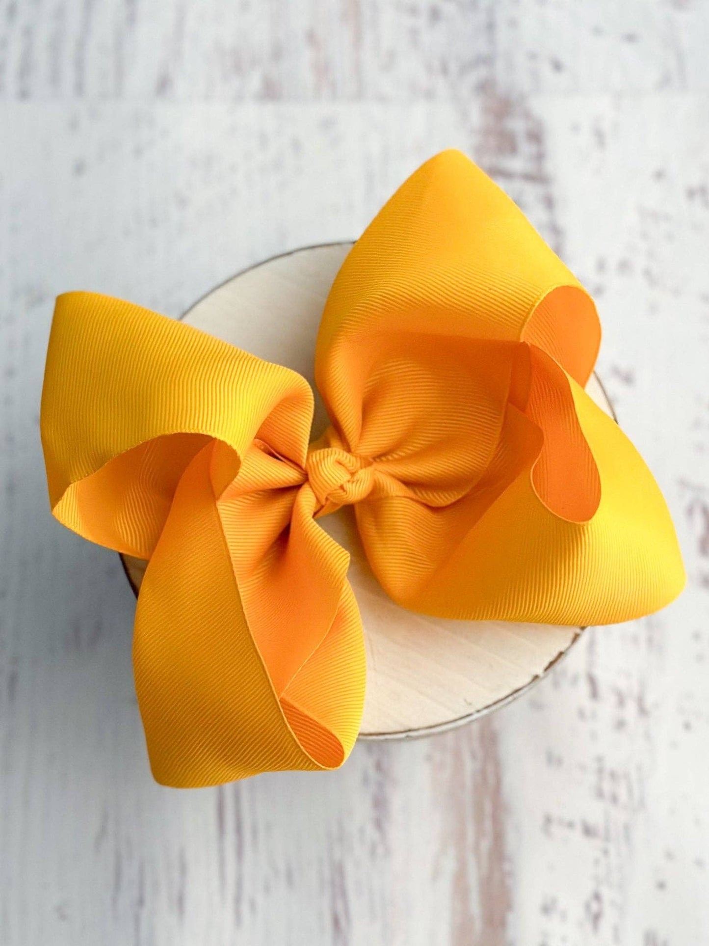 6.5" Texas Size Grosgrain Hair Bow | Alligator or French Clip: Alligator Clip / Light Pink