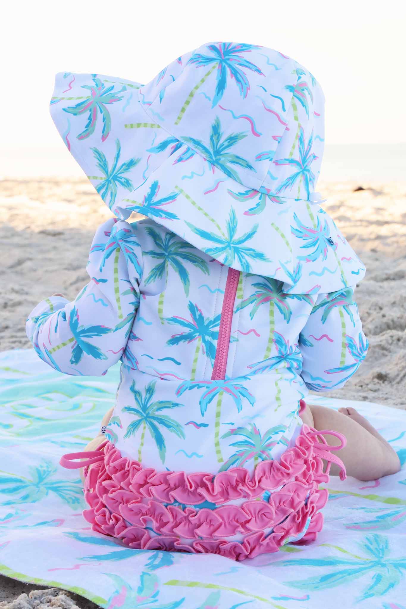 Printed Sun Hat | Blue Lagoon