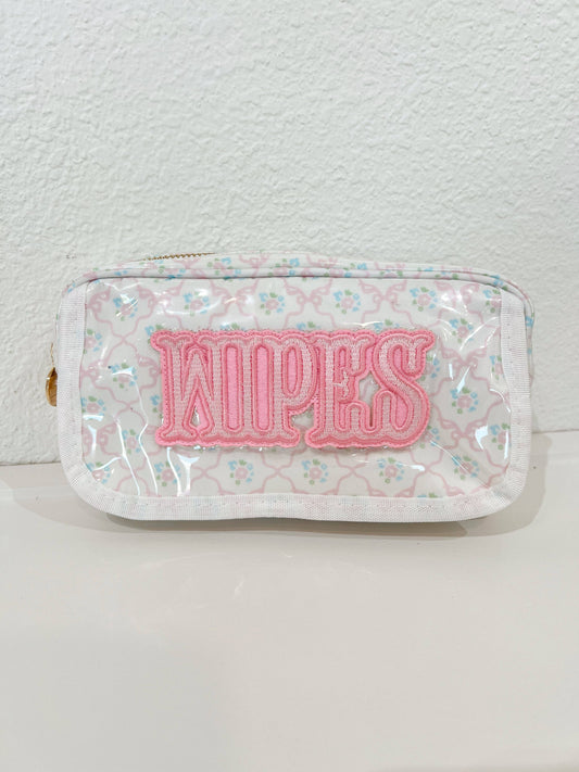 Wipes Pouch - Clear Coat Bag: Pink
