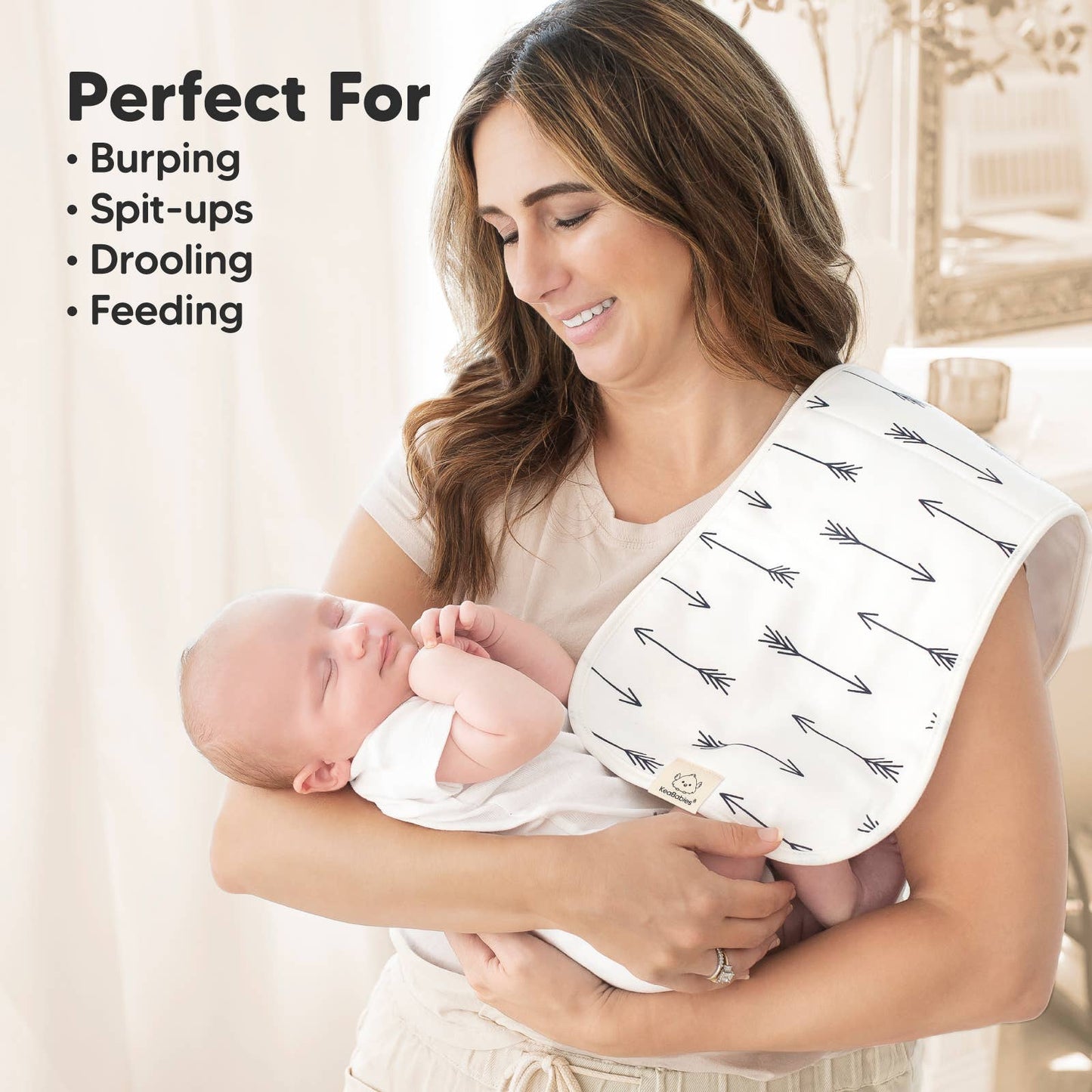 KeaBabies 5-Pack Urban Burp Cloths: Adventurer