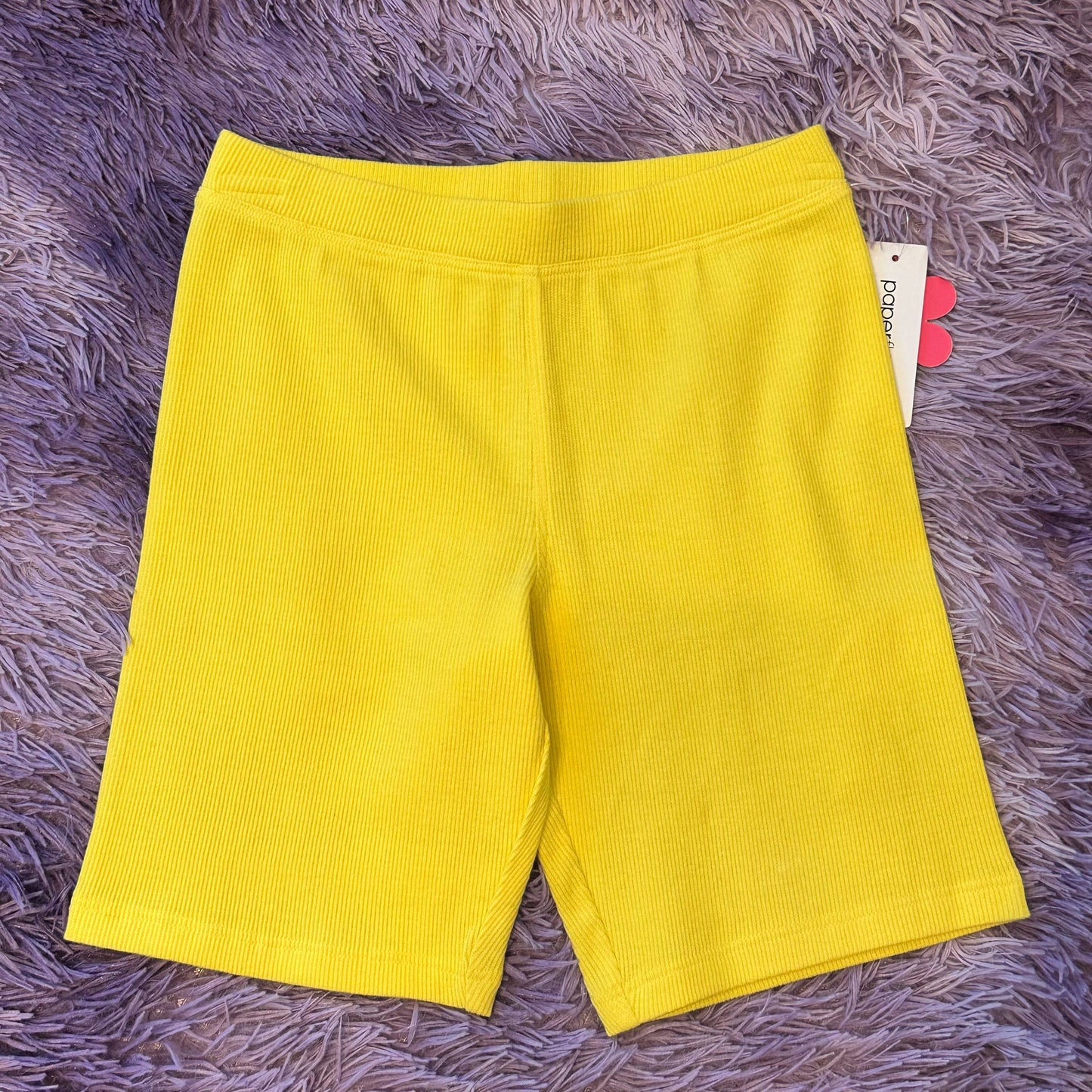 Rib bike short - yellow tail: S