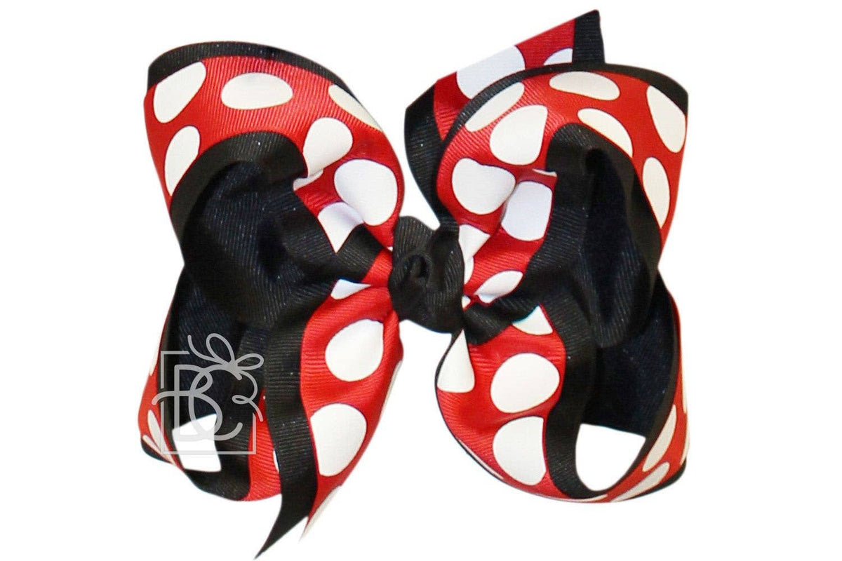 5.5" LAYERED XL BOW, 2.25" GROS. & 1.5" JUMBO DOT: Red