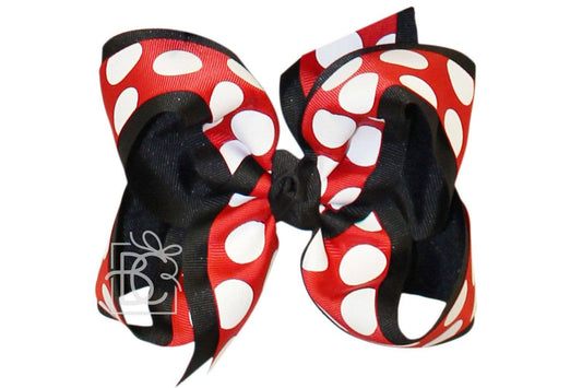 5.5" LAYERED XL BOW, 2.25" GROS. & 1.5" JUMBO DOT: Red
