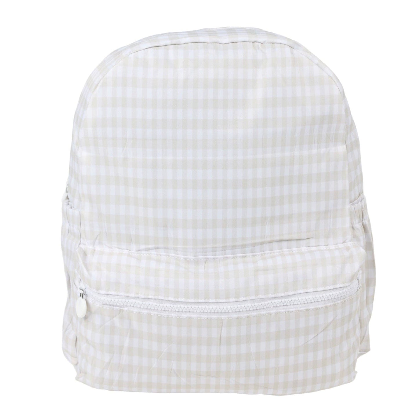 Nylon Backpack (Full Size): Light Pink Gingham