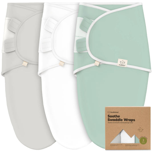 3pk Soothe Baby Swaddles 0-3 Months, Sleep Sack for Newborns: Sage / OS 0-3M