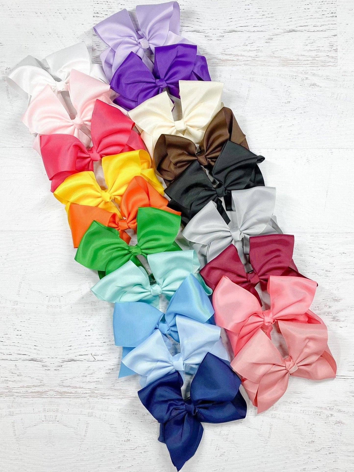 6.5" Texas Size Grosgrain Hair Bow | Alligator or French Clip: Alligator Clip / Mustard