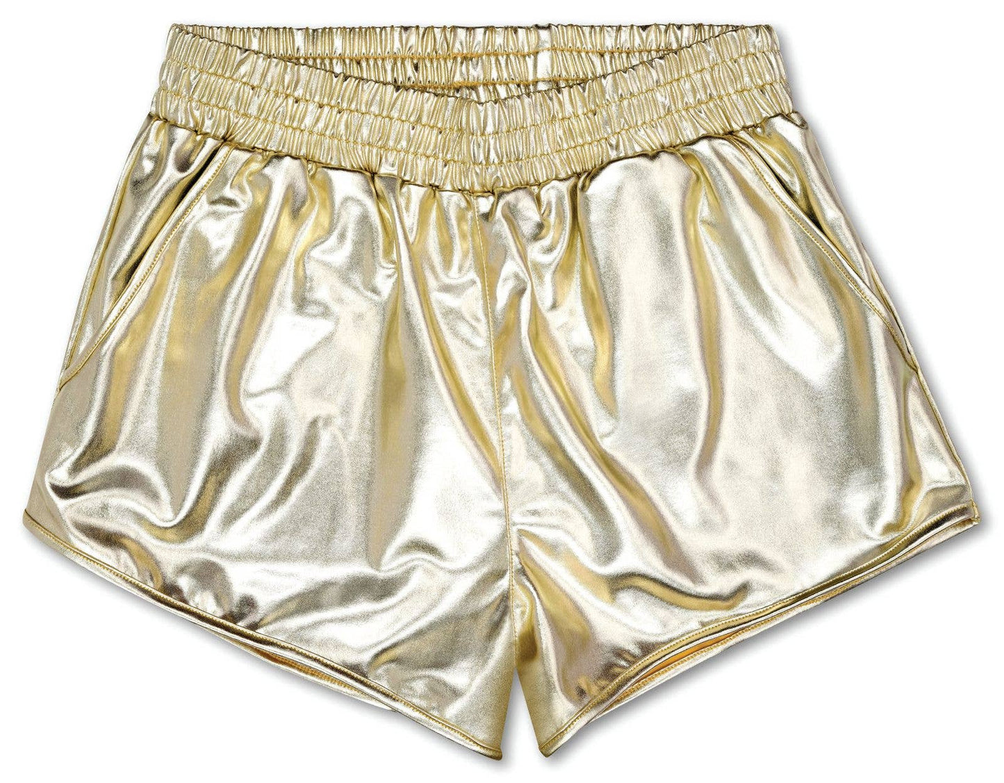 Gold Metallic Shorts- Tween