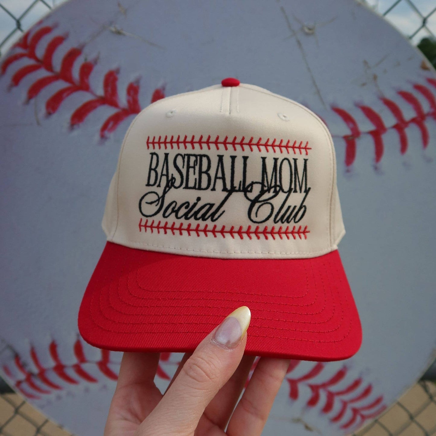 Baseball Mom Social Club Vintage Trucker Hat