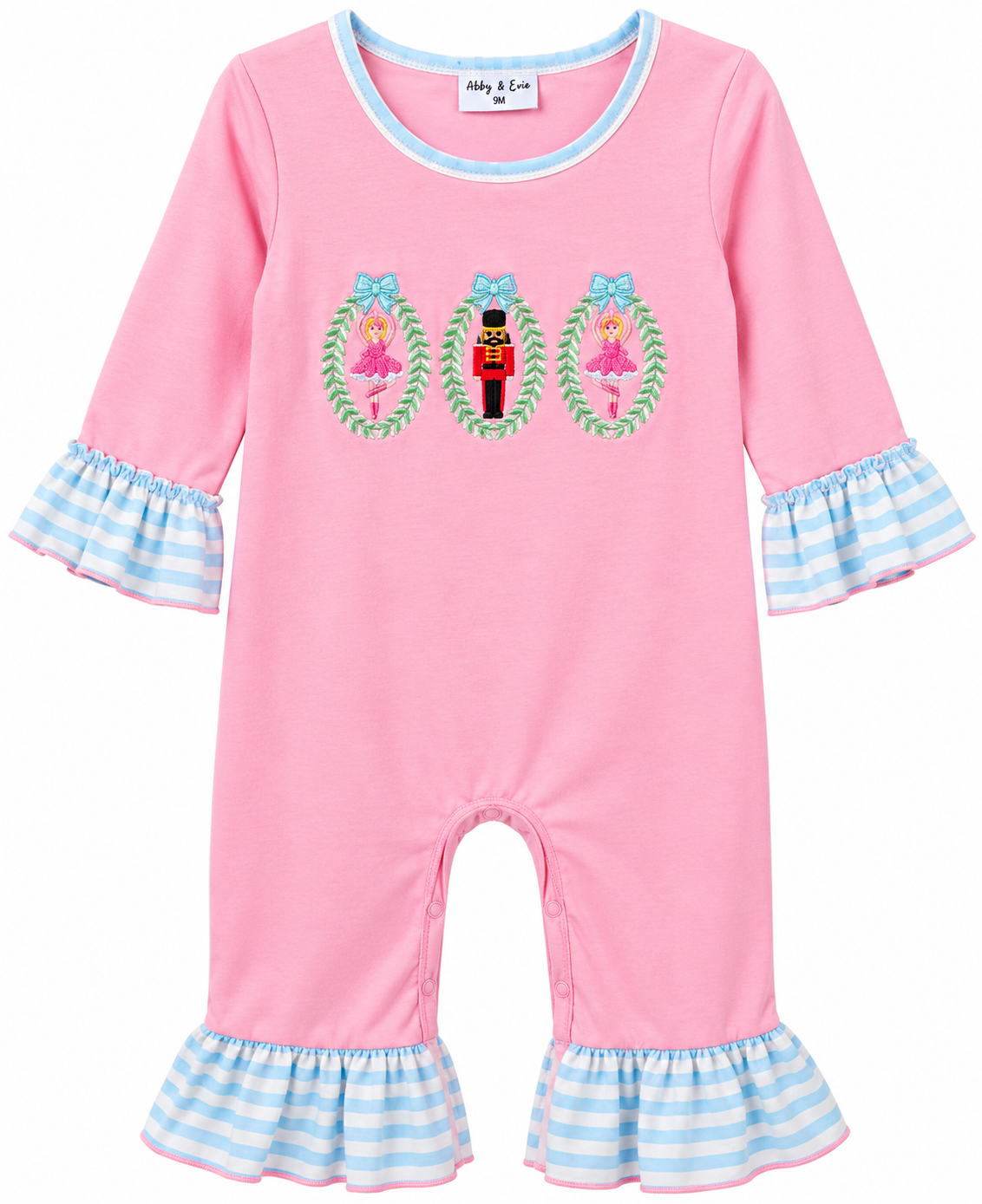 Pink Nutcracker Ruffle Romper