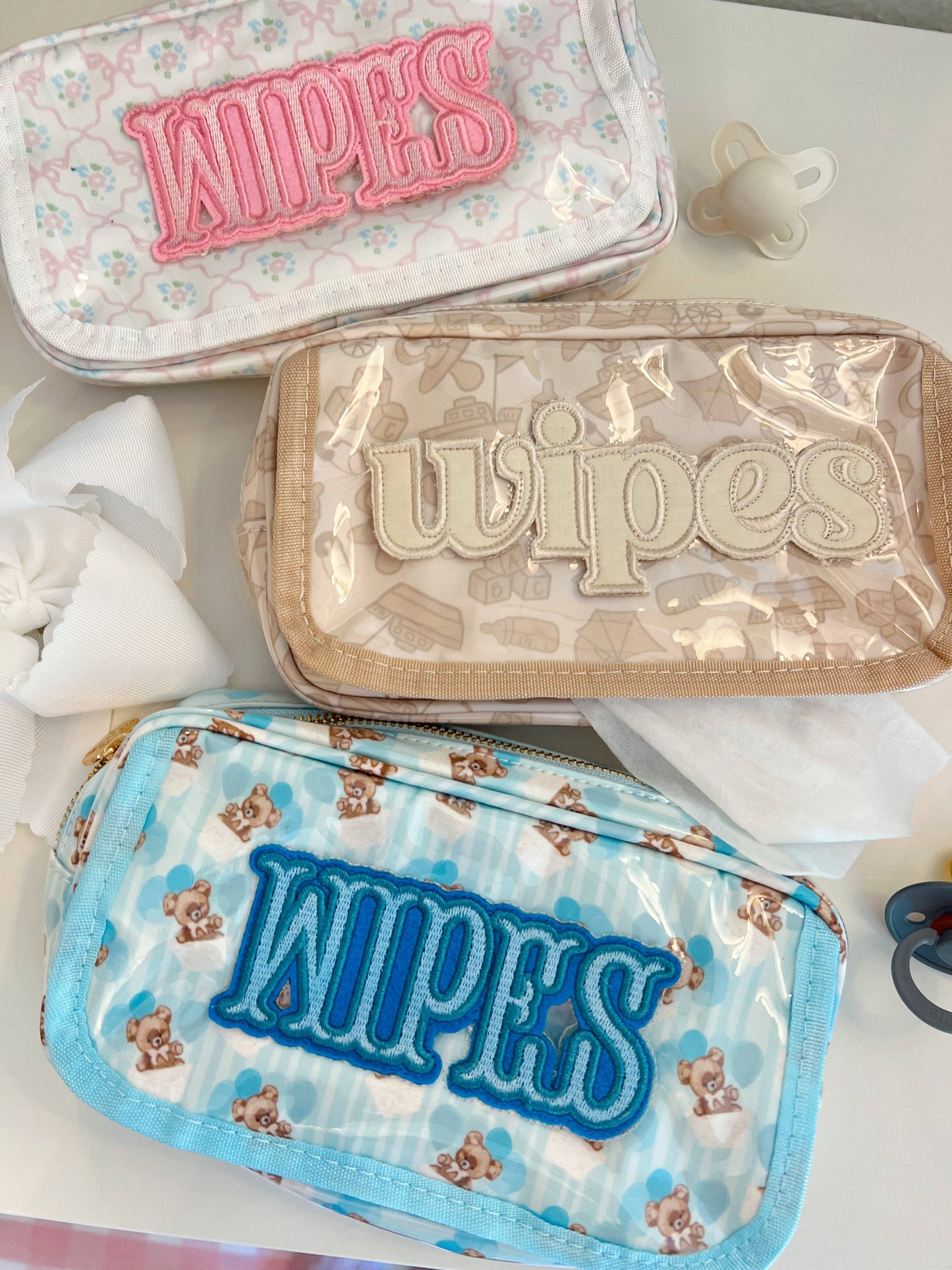 Wipes Pouch - Clear Coat Bag: Blue