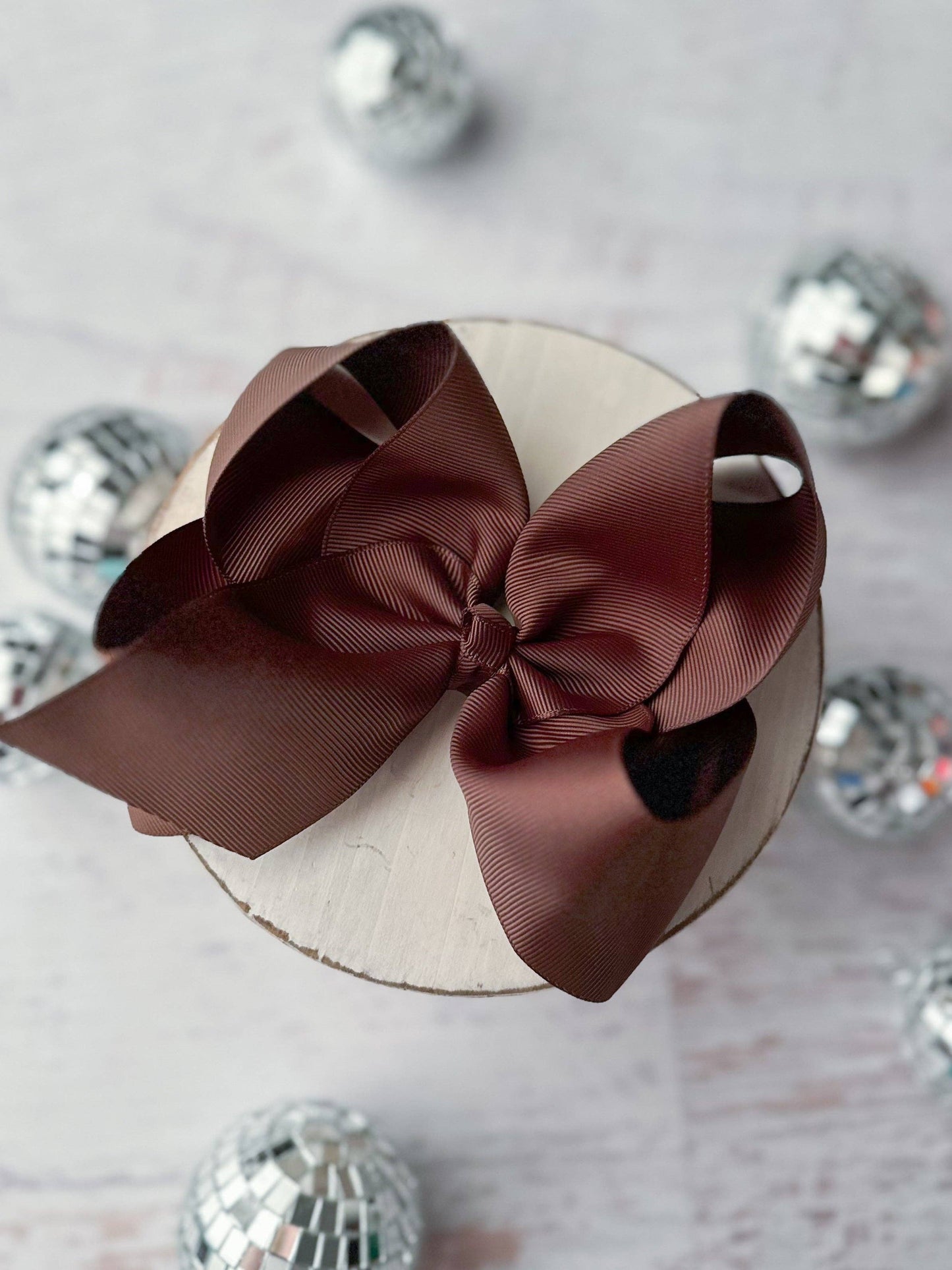 Oversize Grosgrain Hair Bow - Alligator Clip - 5.5": Red
