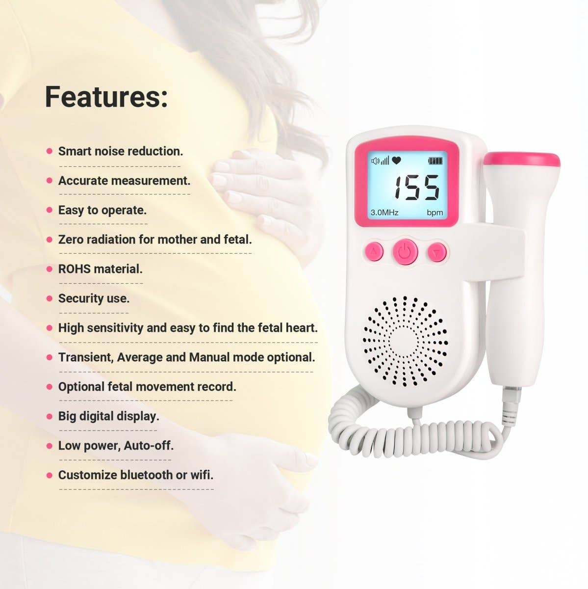 SpringBud FD-400B Fetal Doppler Heart Beat Monitor