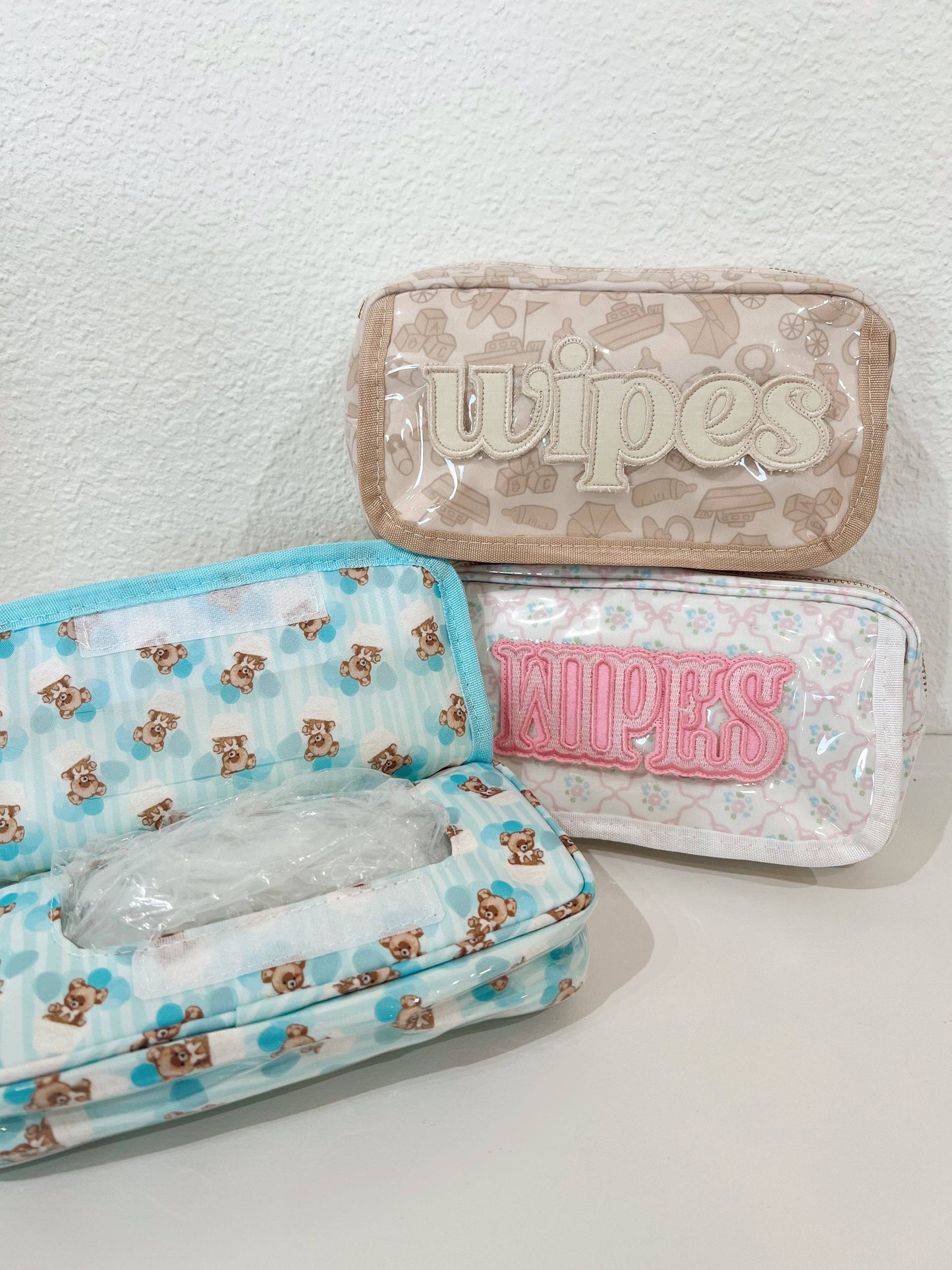 Wipes Pouch - Clear Coat Bag: Pink