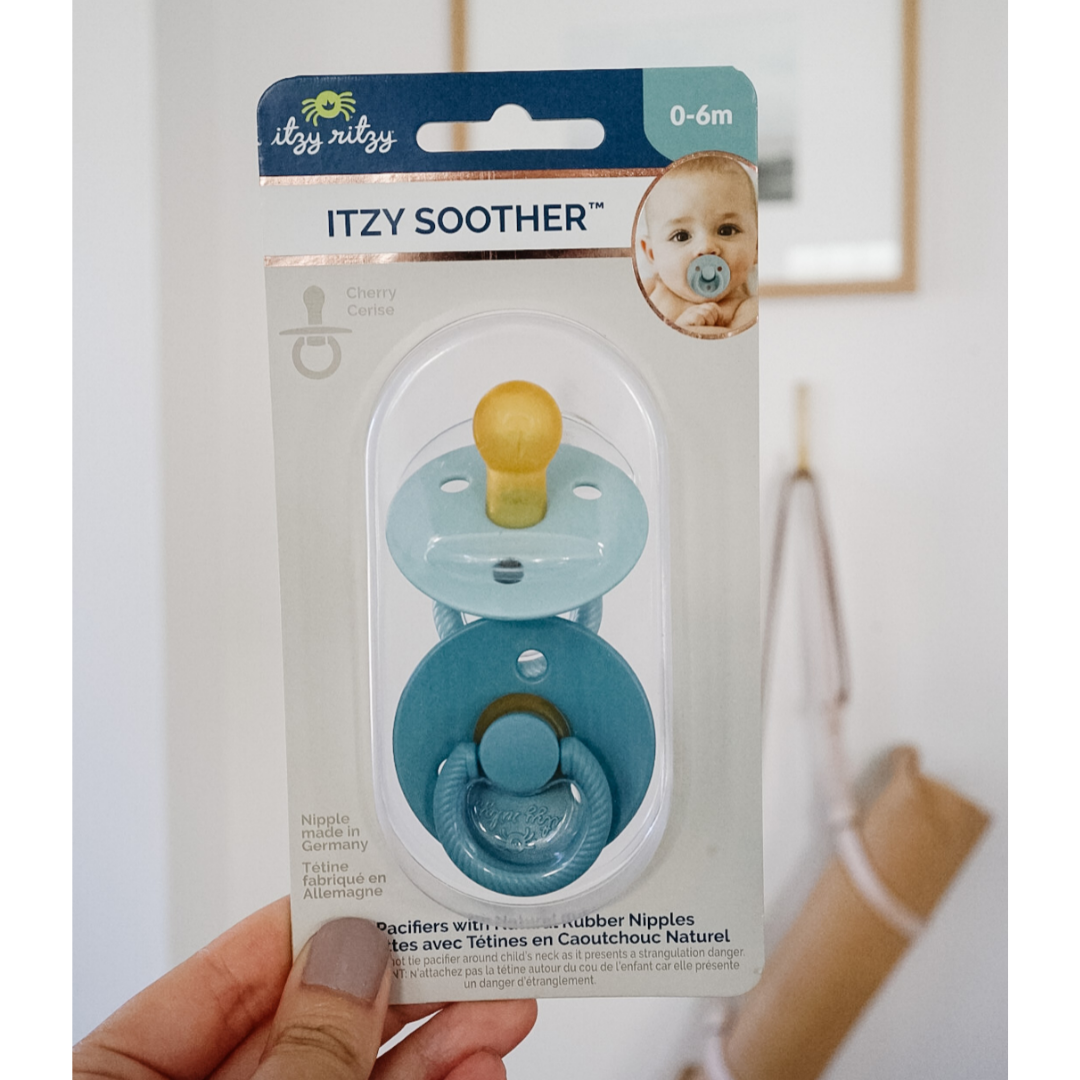 *NEW STYLES* Itzy Soother™ Natural Rubber Paci Sets: Glow 0-6 M