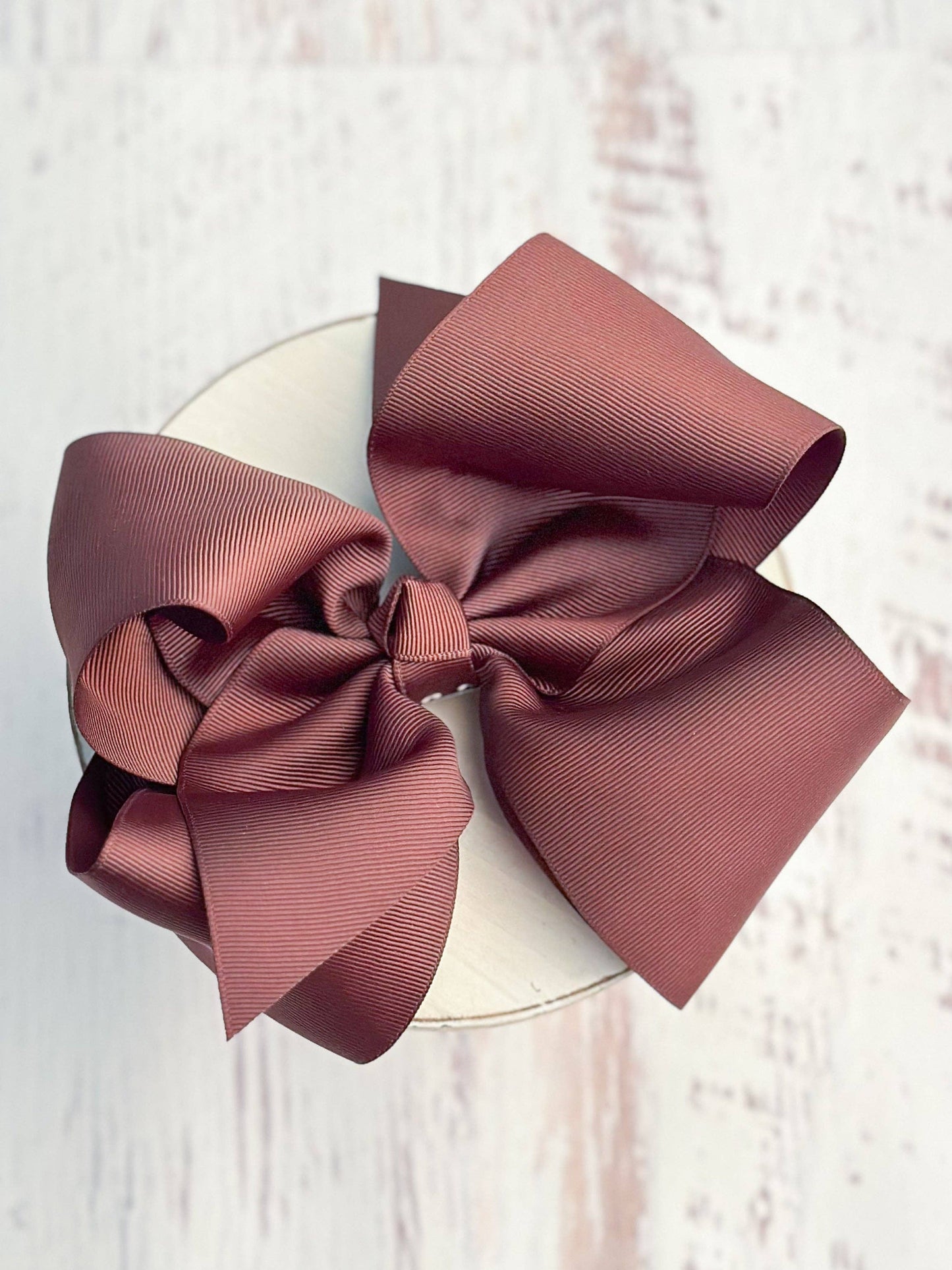 Texas Size Grosgrain Hair Bow - Alligator Clip - 6.5": Fuchsia