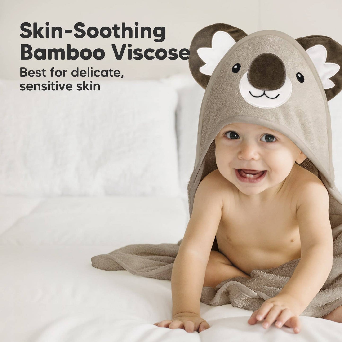 KeaBabies Cuddle Baby Hooded Towel: Koala