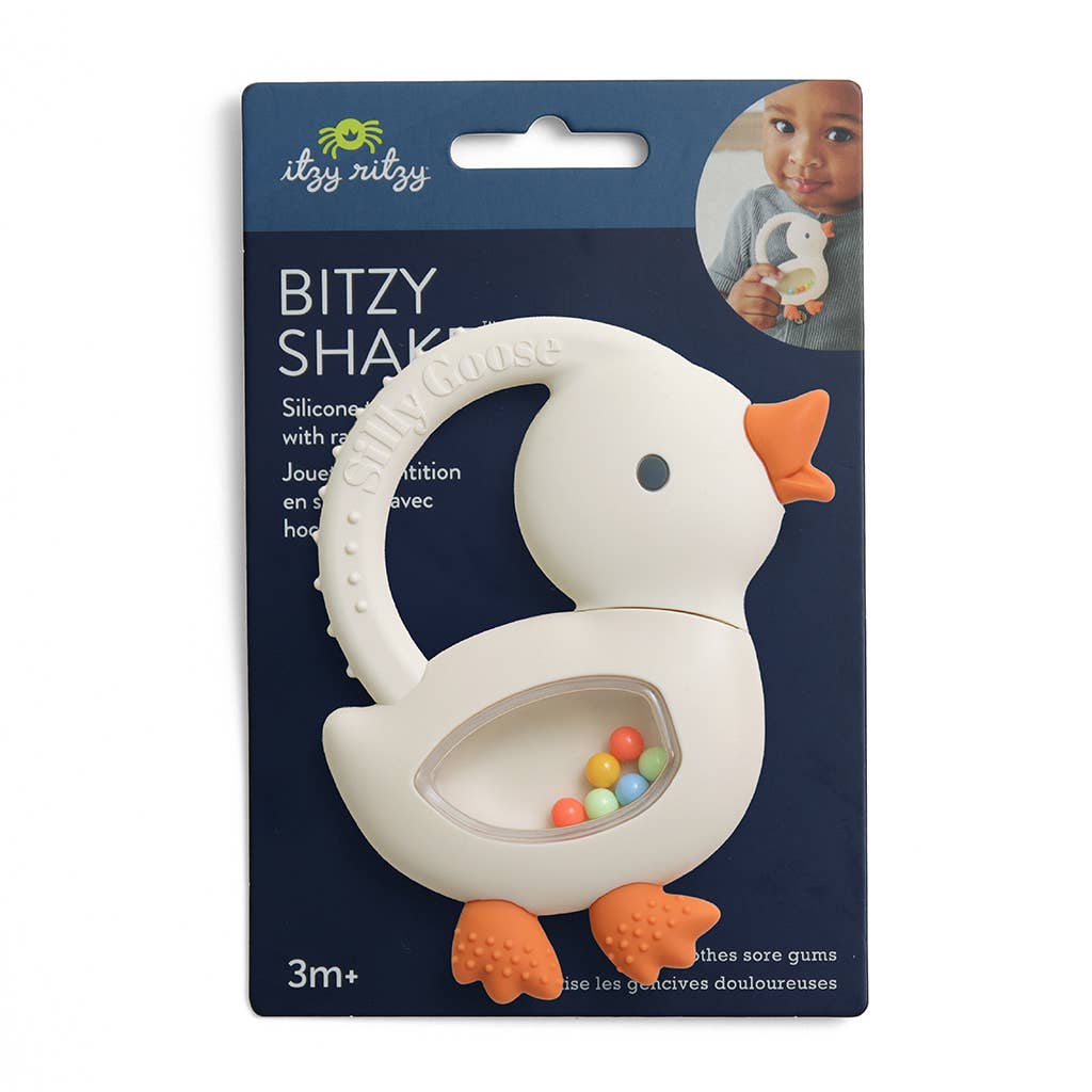 "NEW" Bitzy Shake™ - Silicone Teether with Rattle: Cherries