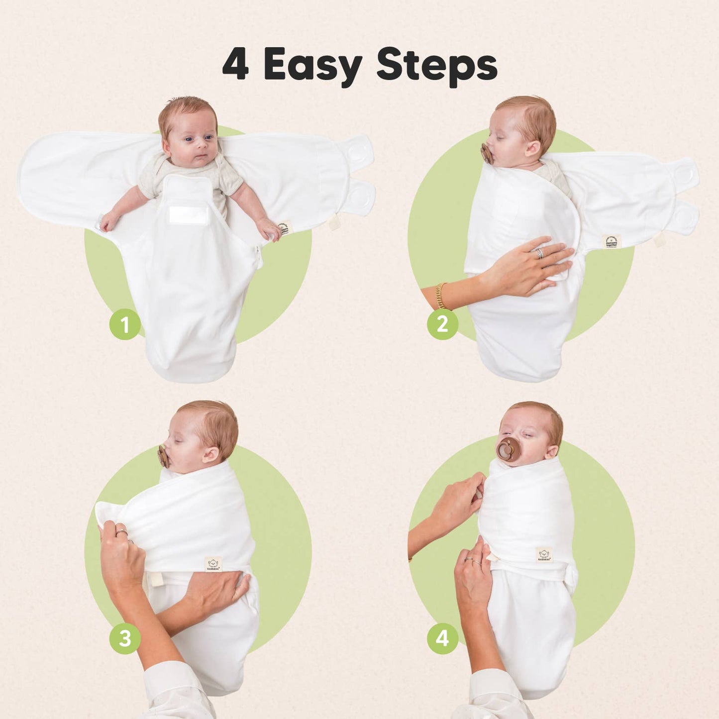 3pk Soothe Zippy Baby Swaddles 0-6 Months,Newborn Sleep Sack: Sage / One Size
