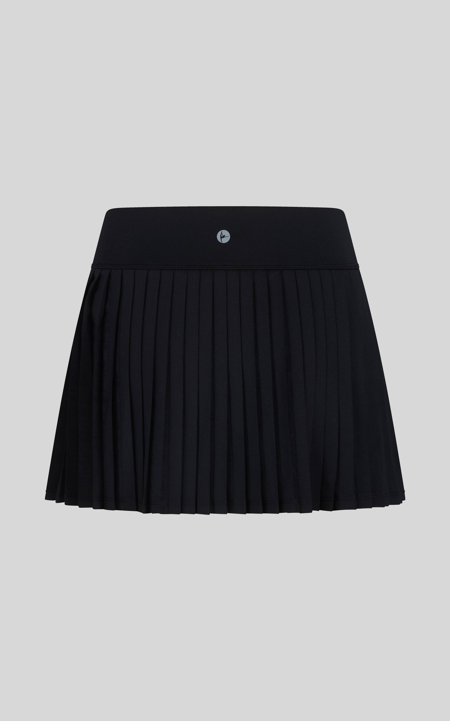 Girls Back Pleated Tennis Skort: Black