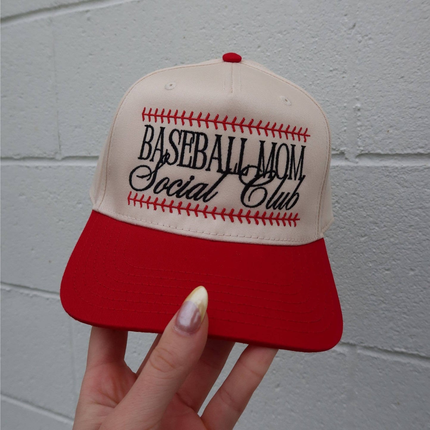 Baseball Mom Social Club Vintage Trucker Hat
