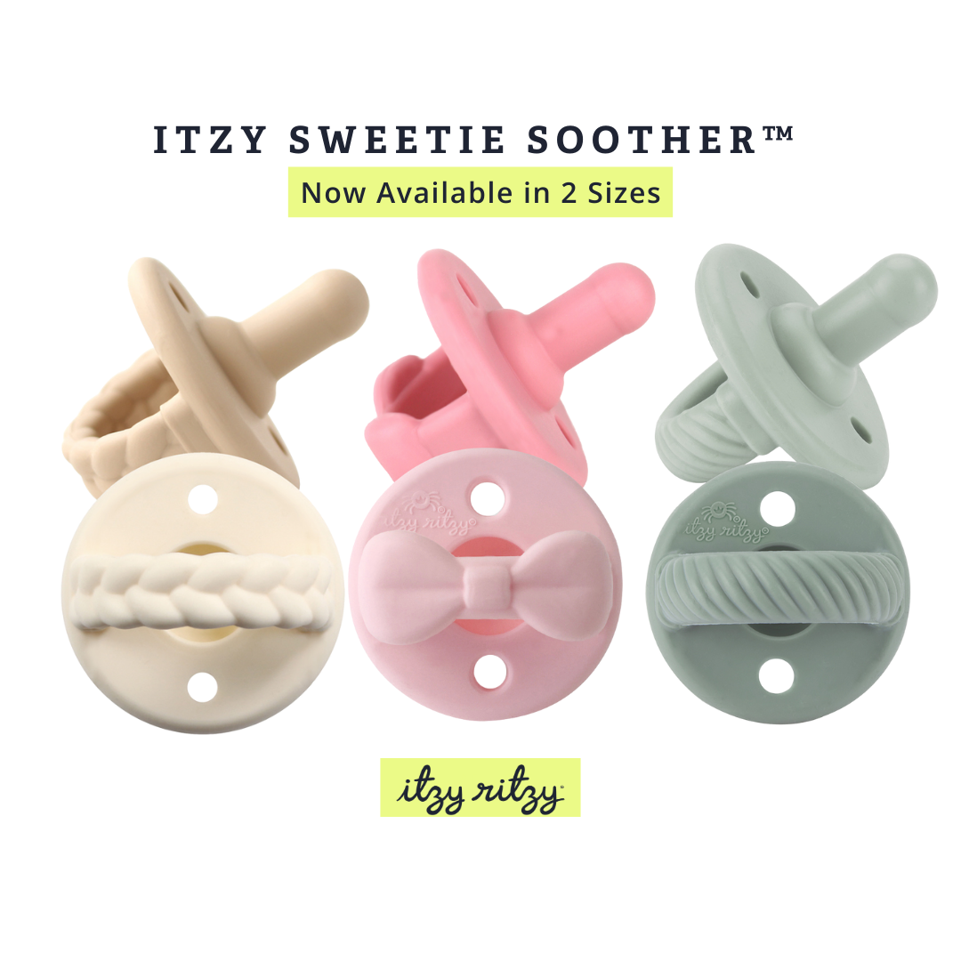 *NEW SIZE* Sweetie Soother™ Pacifier Sets (2-pack): 6-18 M Pink Bows