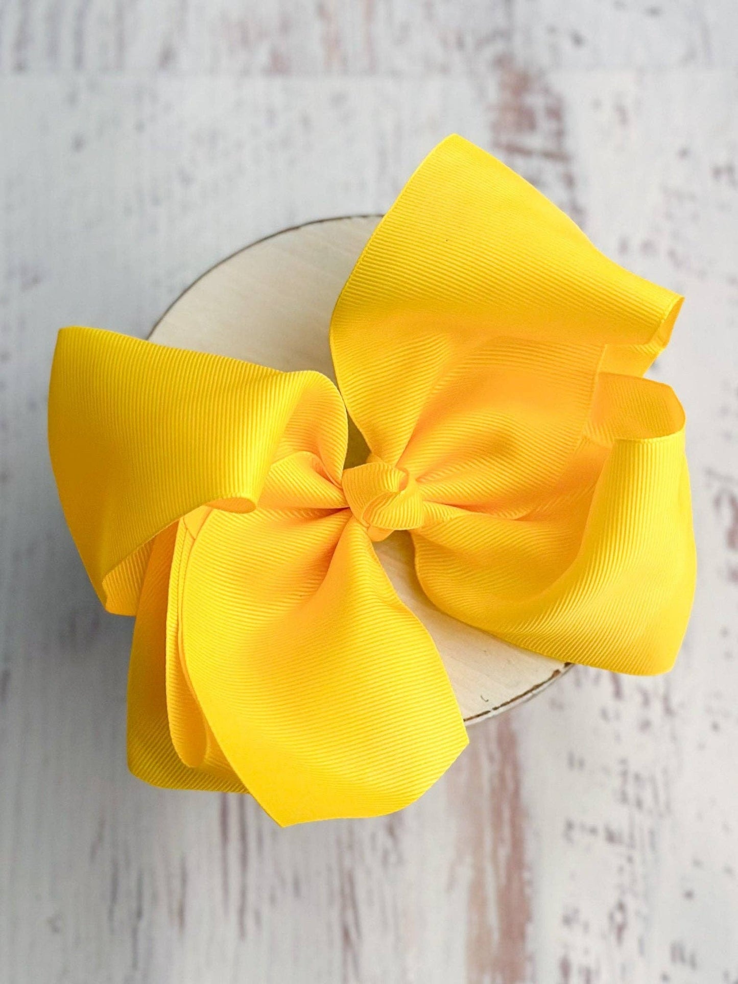 6.5" Texas Size Grosgrain Hair Bow | Alligator or French Clip: Alligator Clip / Orange