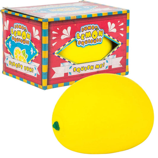 1 Jumbo Doh Filled Lemon - Soft Stress Squishy Ball Fruit