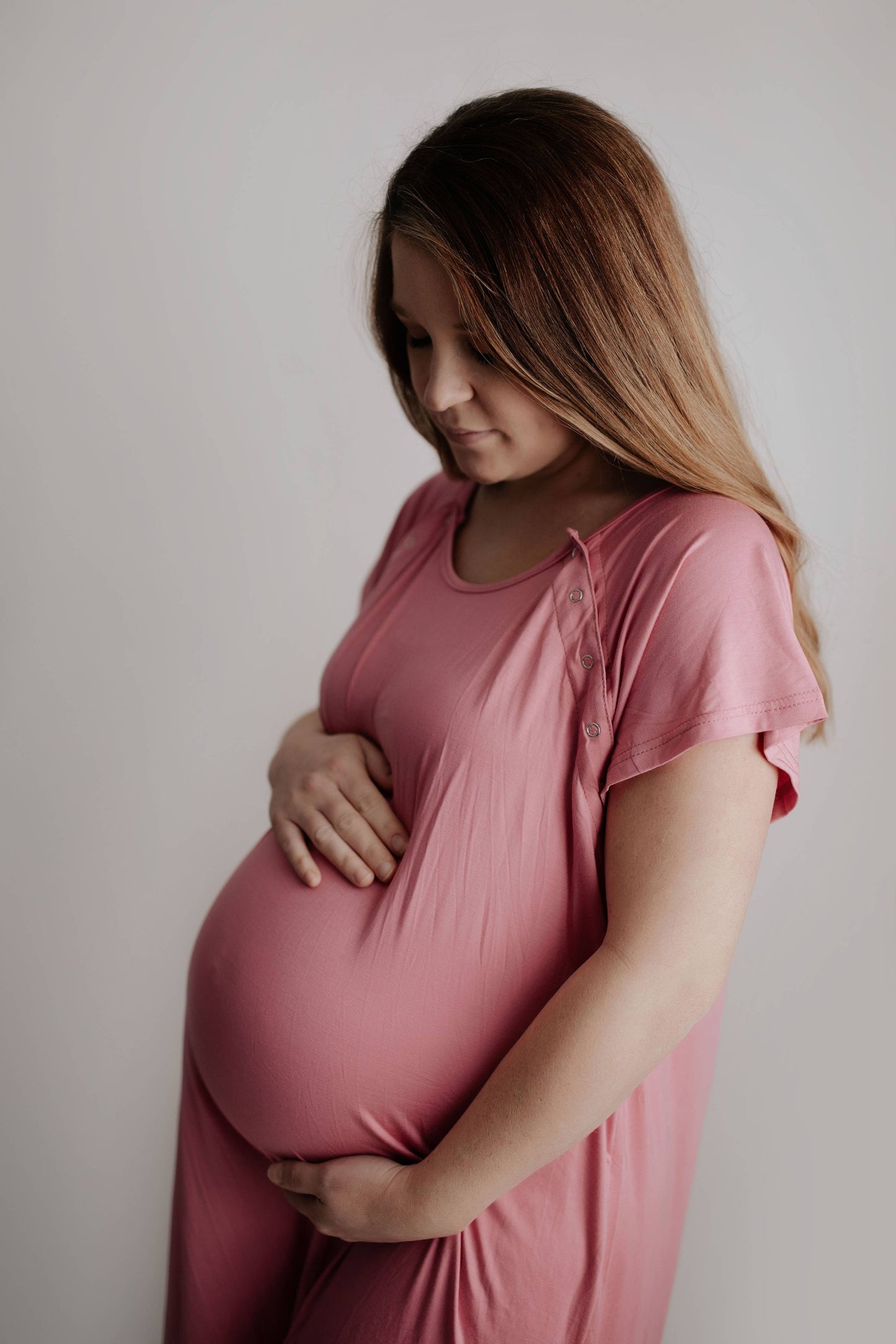 Rose Maternity Mommy Labor and Delivery/ Nursing Gown