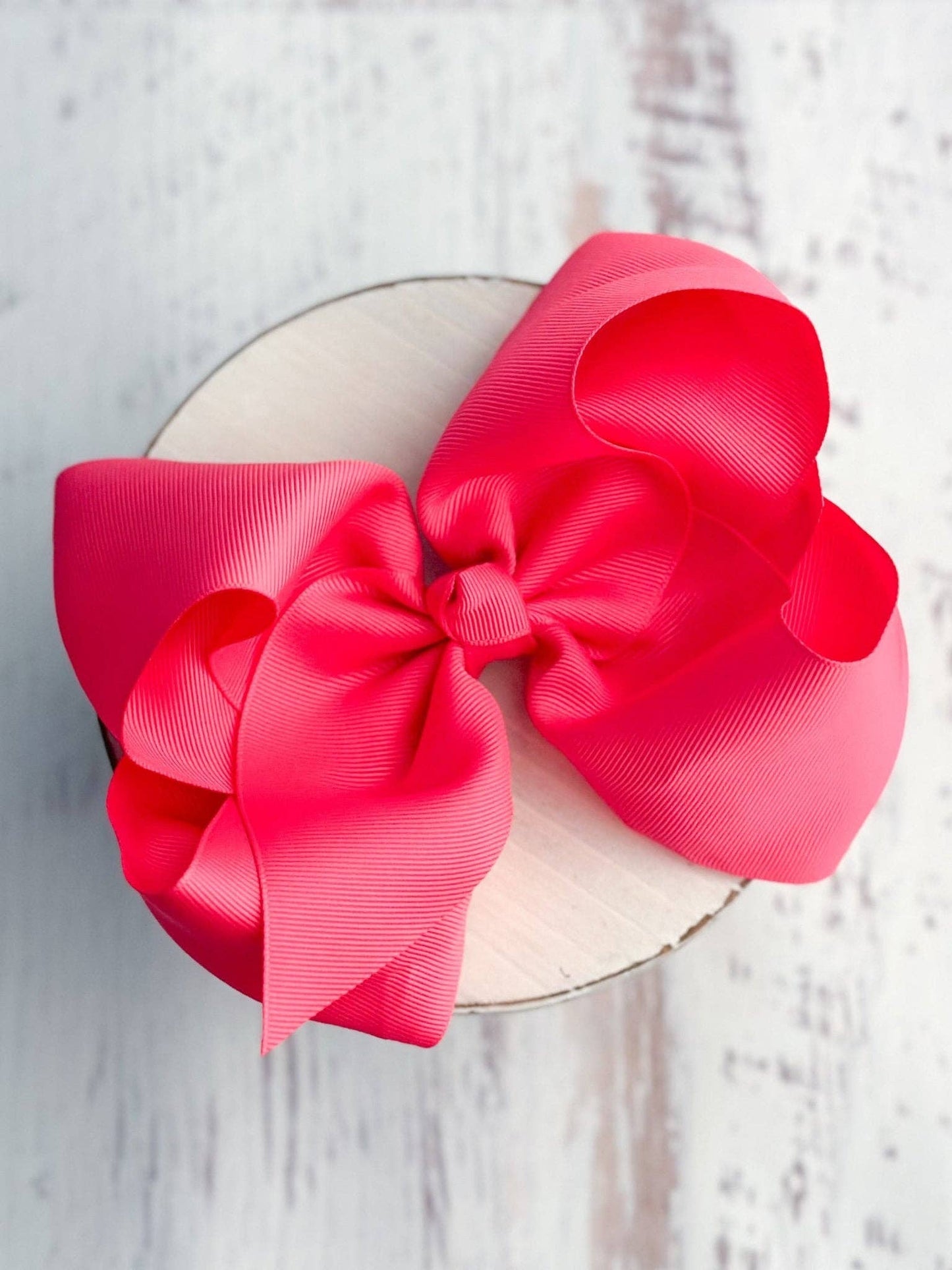 6.5" Texas Size Grosgrain Hair Bow | Alligator or French Clip: Alligator Clip / Mustard