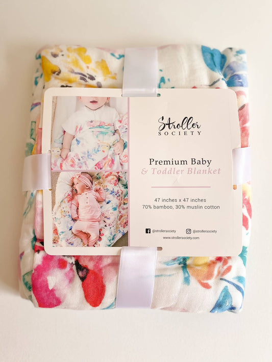 Premium Baby Blanket Toddler Blanket - Bamboo and Cotton