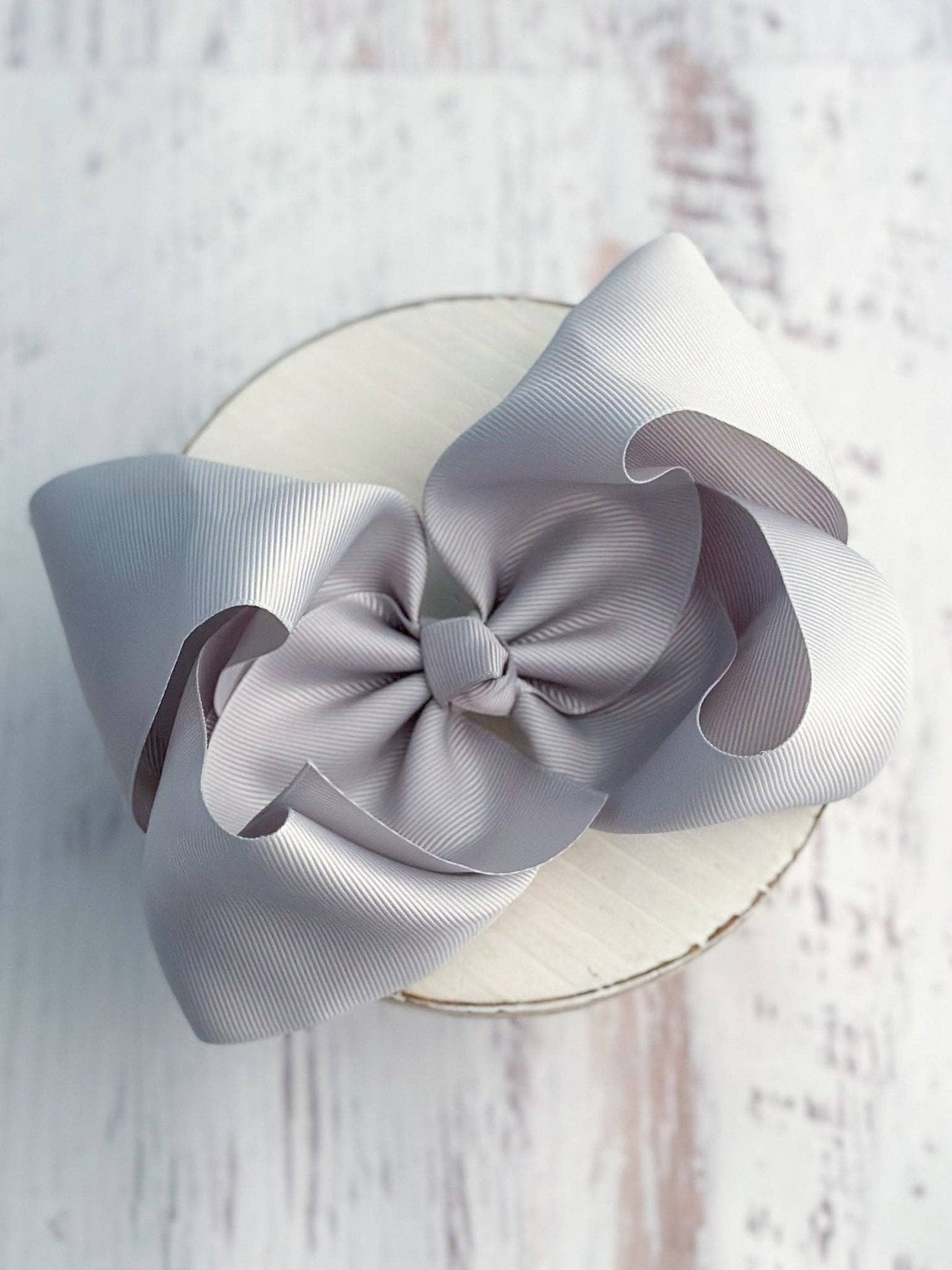 6.5" Texas Size Grosgrain Hair Bow | Alligator or French Clip: Alligator Clip / Orange
