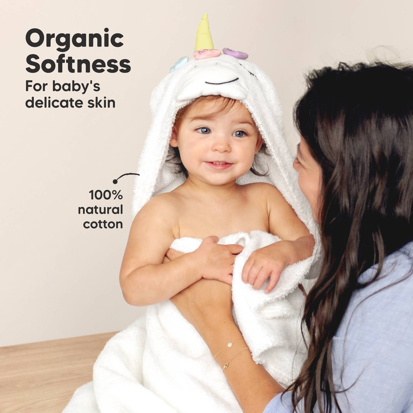 Playpals Hooded Baby Bath Towels for Newborn: Uria