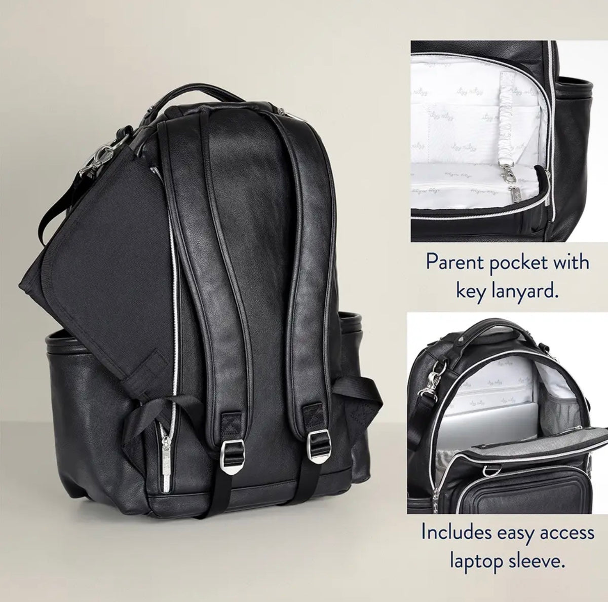 Noir Boss Plus Backpack Diaper Bag