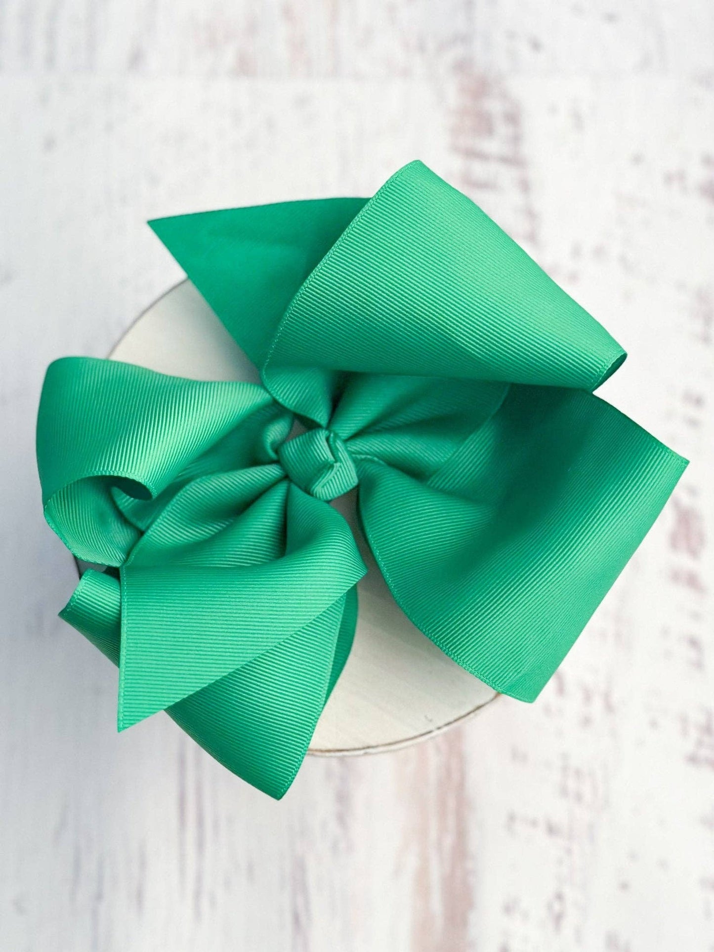 6.5" Texas Size Grosgrain Hair Bow | Alligator or French Clip: Alligator Clip / Light Pink