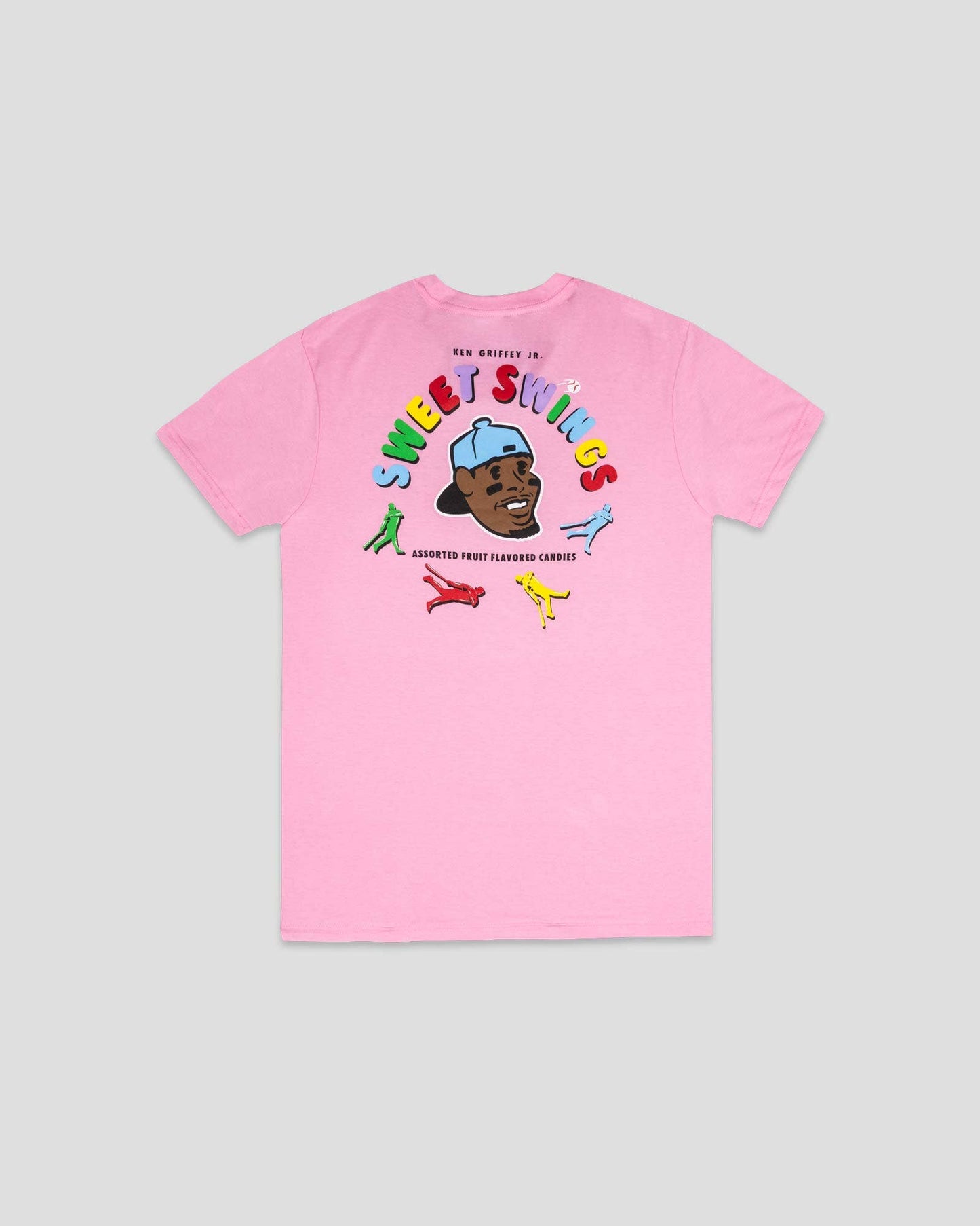 Griffey Jr. Sweet Swings Gummy Candy Youth T-Shirt - Pink: Youth Medium