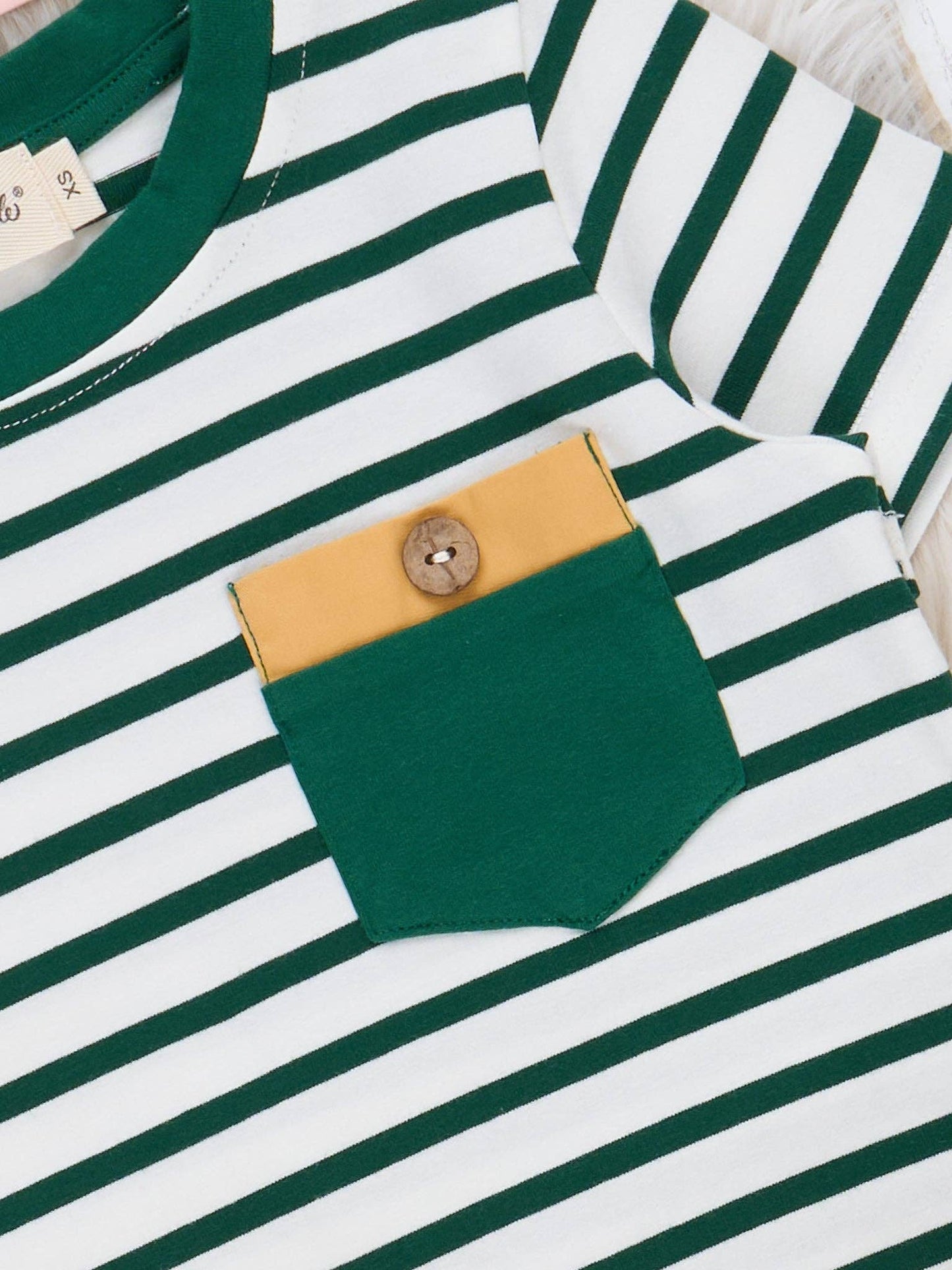 Nautical Stripes Pocket Outfit Green