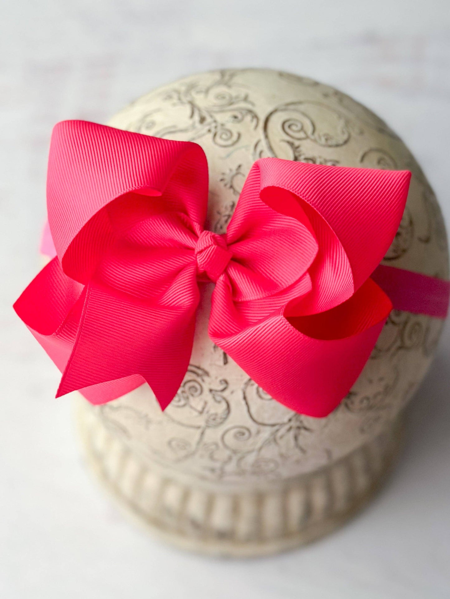 Classic Grosgrain Hair Bow - Satin Headband - 4.5": Black