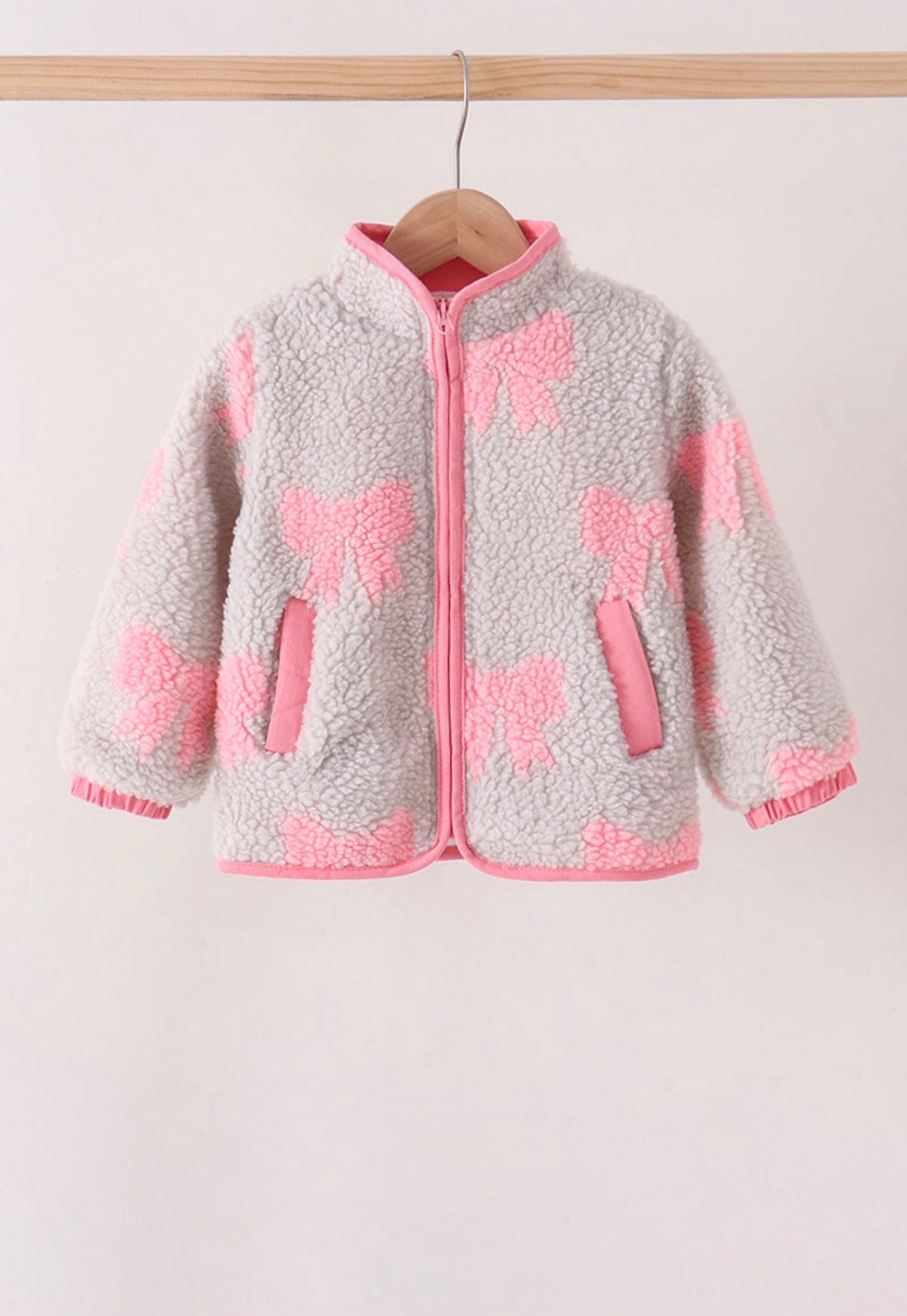 Pink Bow Fleece Jacket