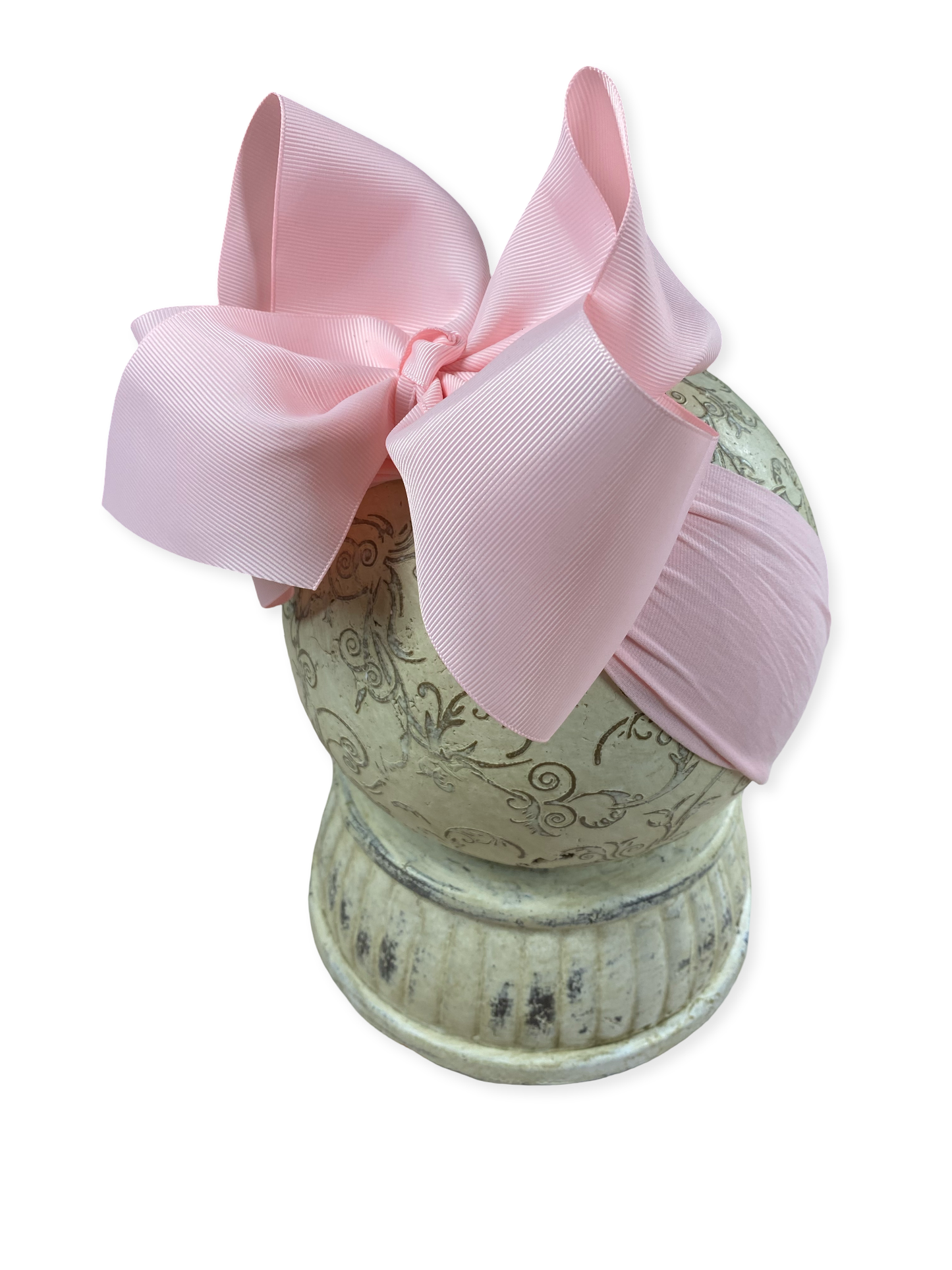 Soft Interchangeable Headbands | Baby Girls Nylon Add-a-Bow Headband: White