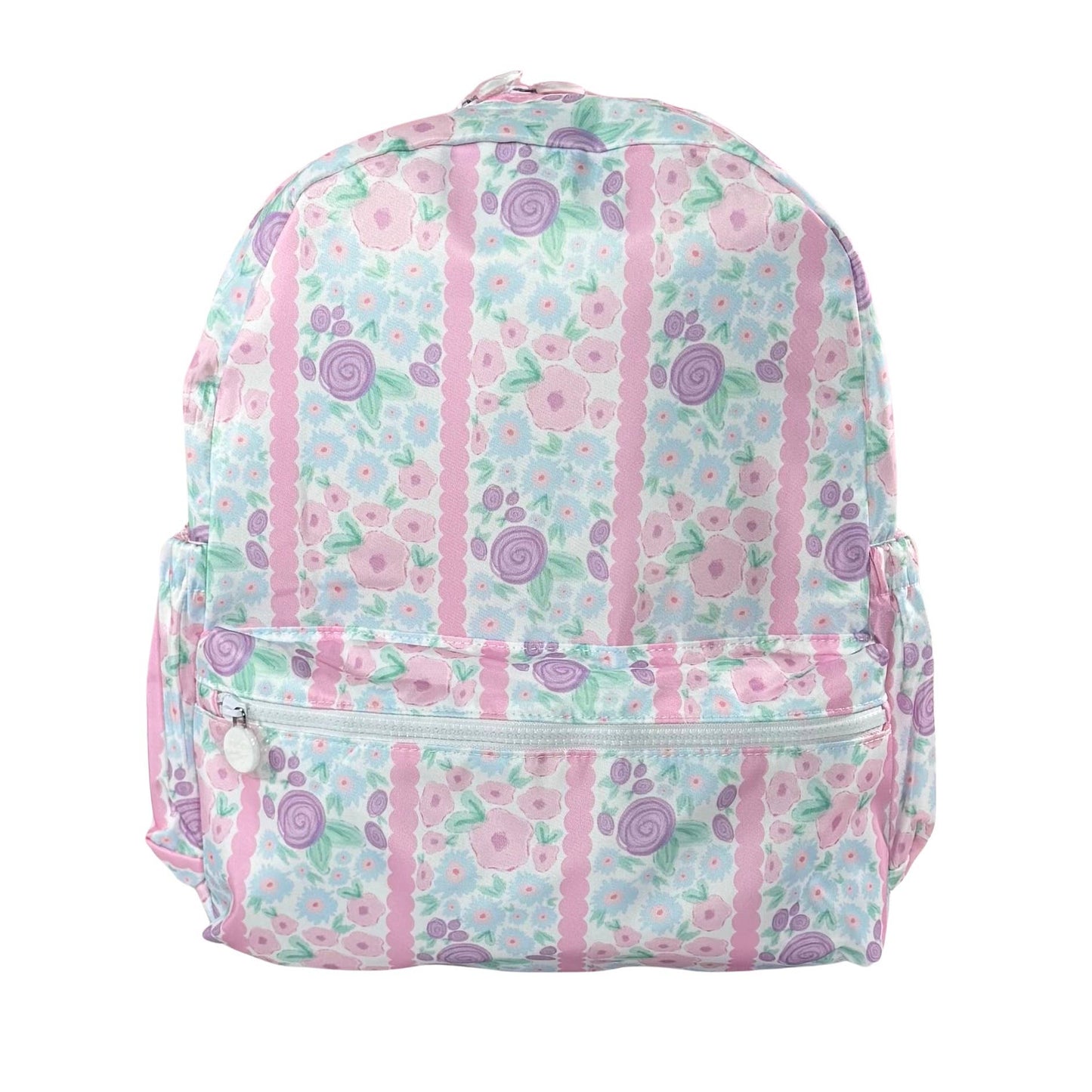 Nylon Backpack (Full Size): Light Pink Gingham