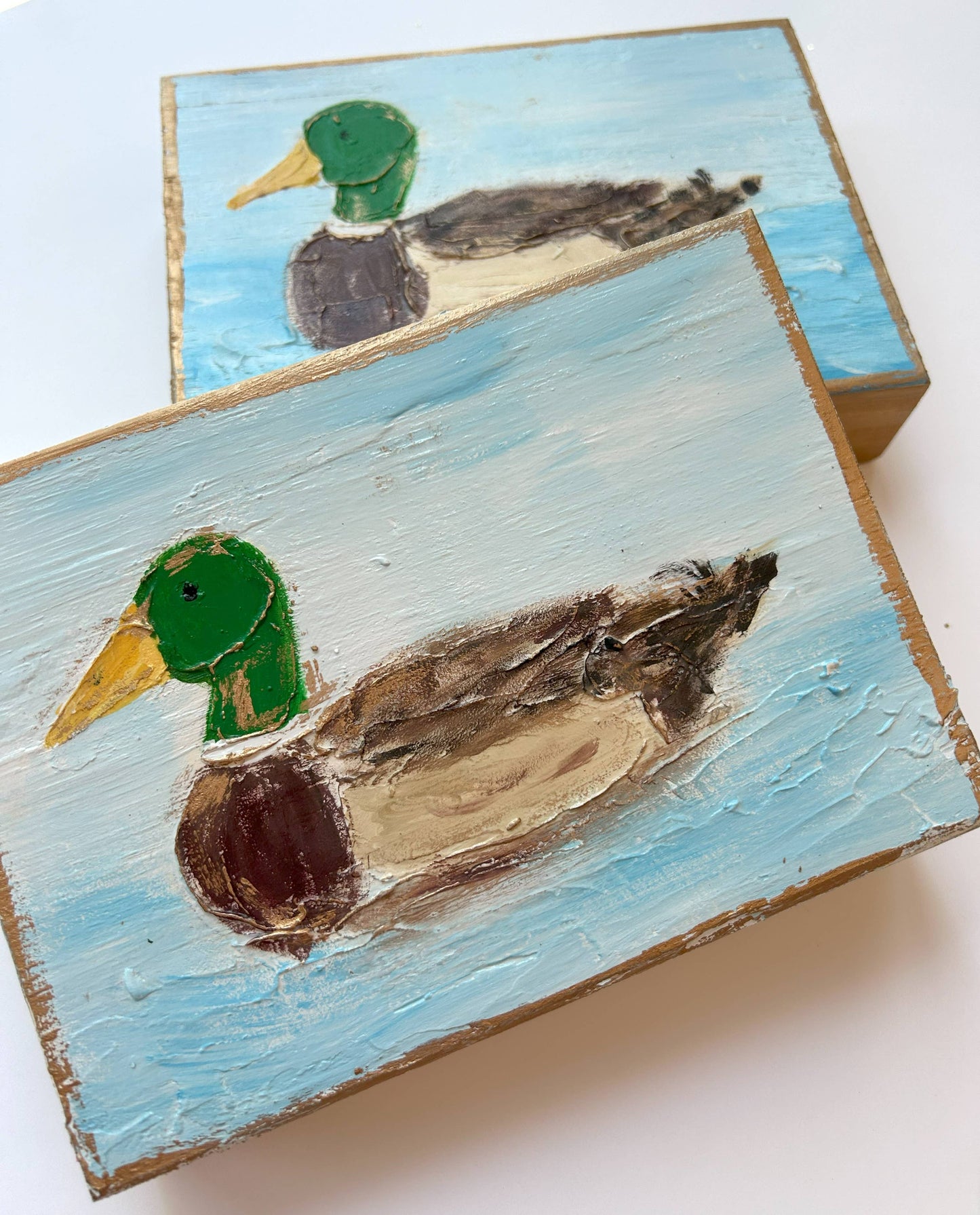 Mallard  |  Father's Day  gifts for men  hunting  nature: Small block (4x4")