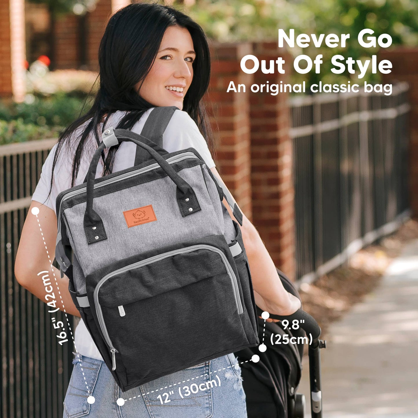 Original Diaper Bag Backpack, Baby Bags with Changing Pad: Graphite