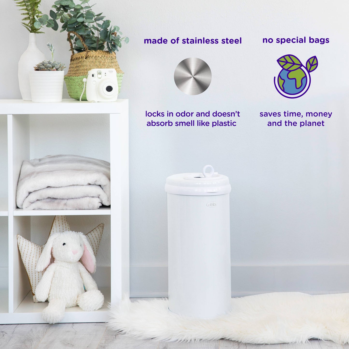 White Diaper Pail