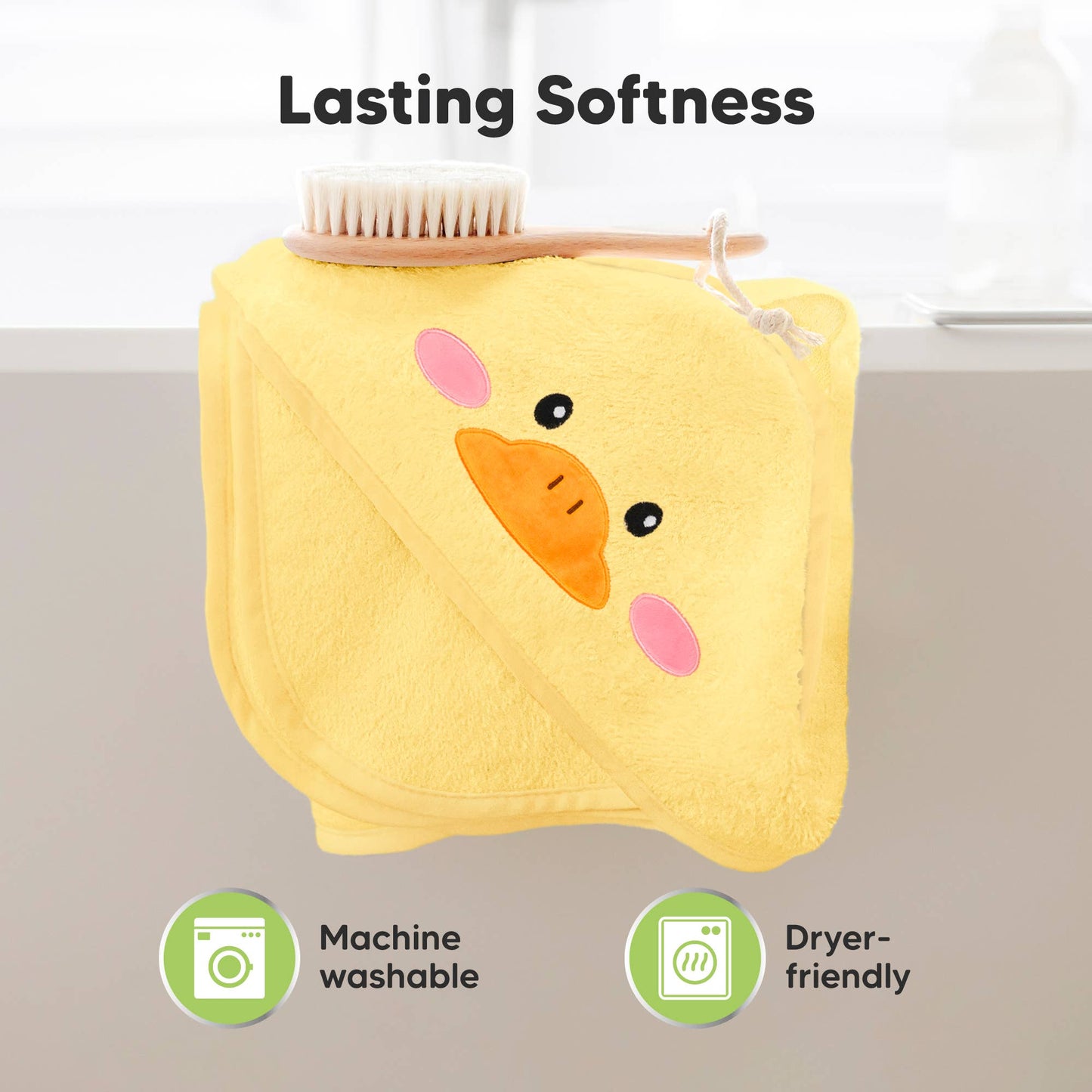 KeaBabies Cuddle Baby Hooded Towel: Duck / Regular